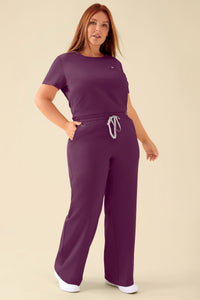 KAERE Hose Damen - weites Bein pflaume
