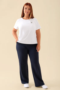 KAERE Shirt Damen - Rundhalsausschnitt weiß