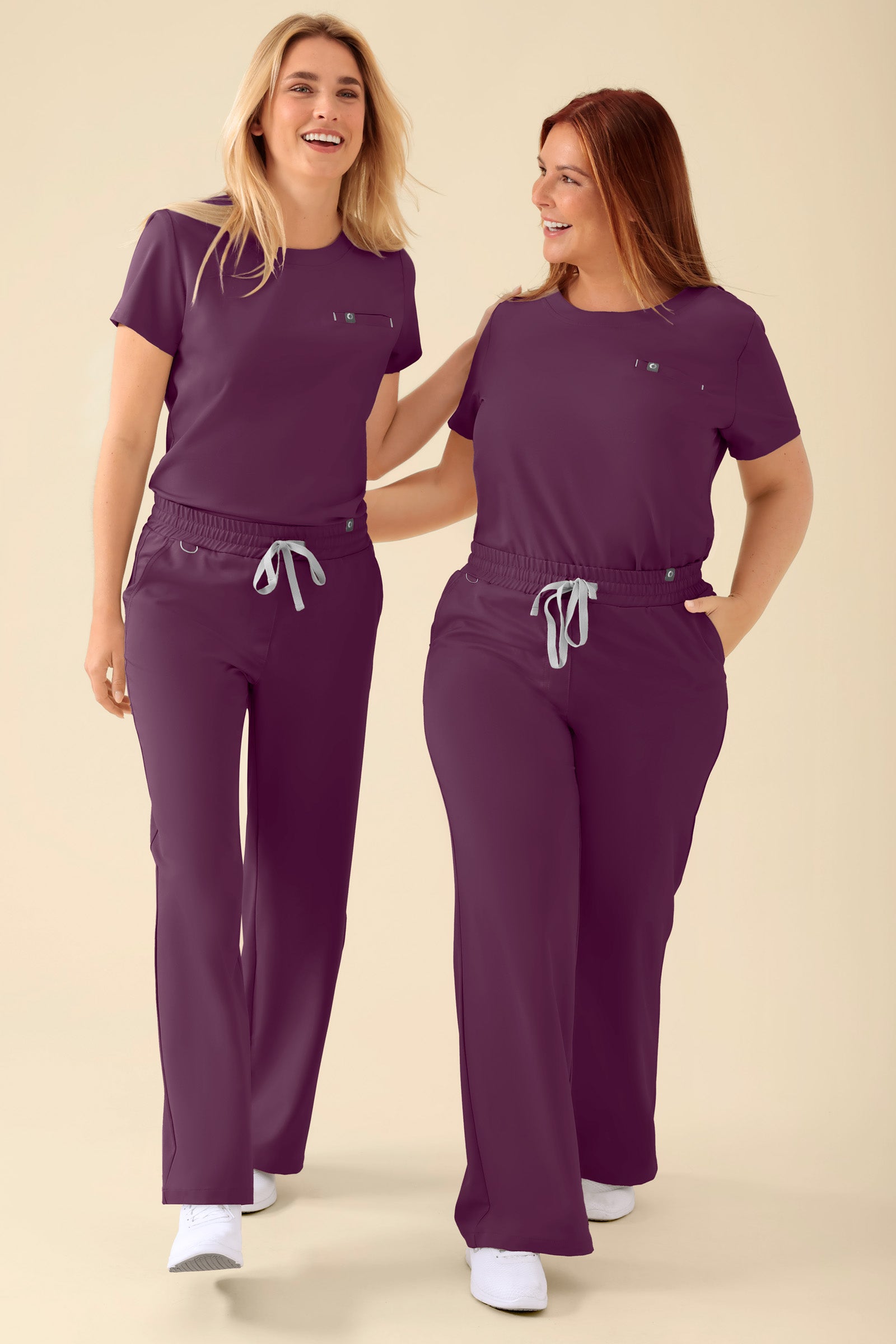 KAERE Hose Damen - weites Bein pflaume, Vorderansicht