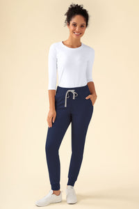 KAERE Hose Damen - Saumbündchen ohne Beintaschen navy