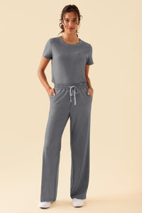 KAERE Shirt Damen - Rundhalsausschnitt grau melange