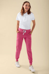 KAERE Hose Damen - Saumbündchen mit Beintaschen rosenholz