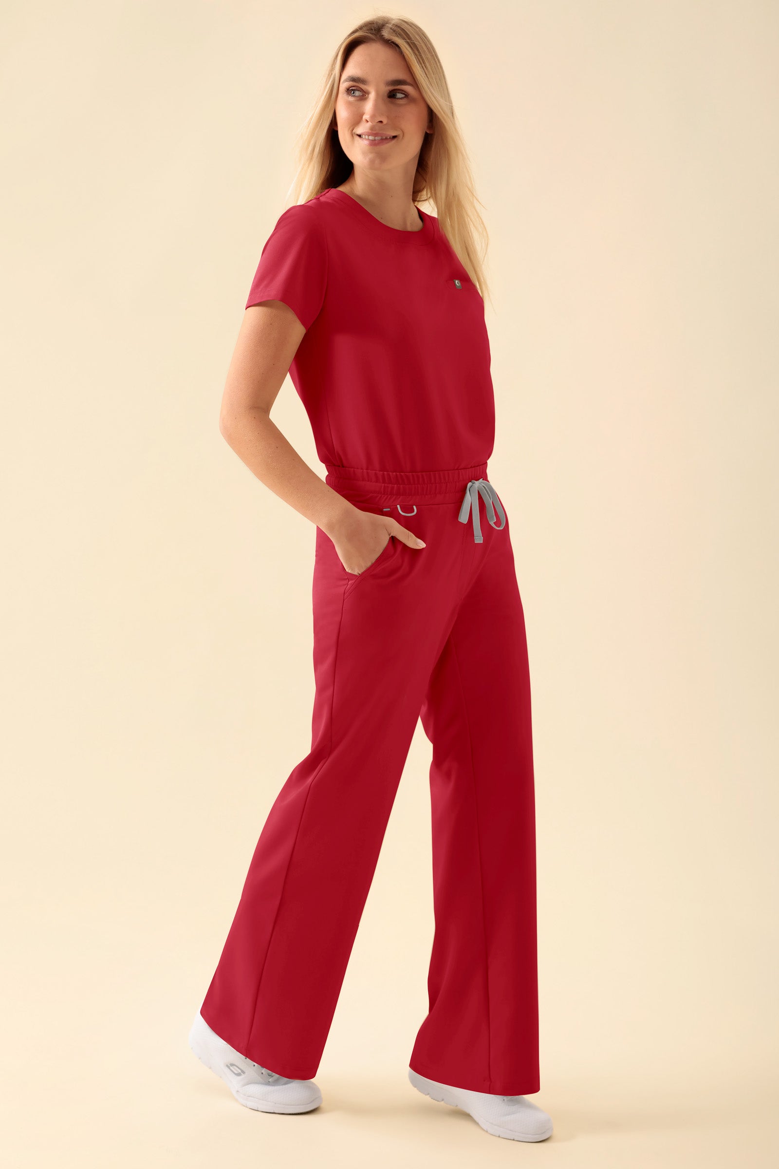 KAERE Hose Damen - weites Bein rot