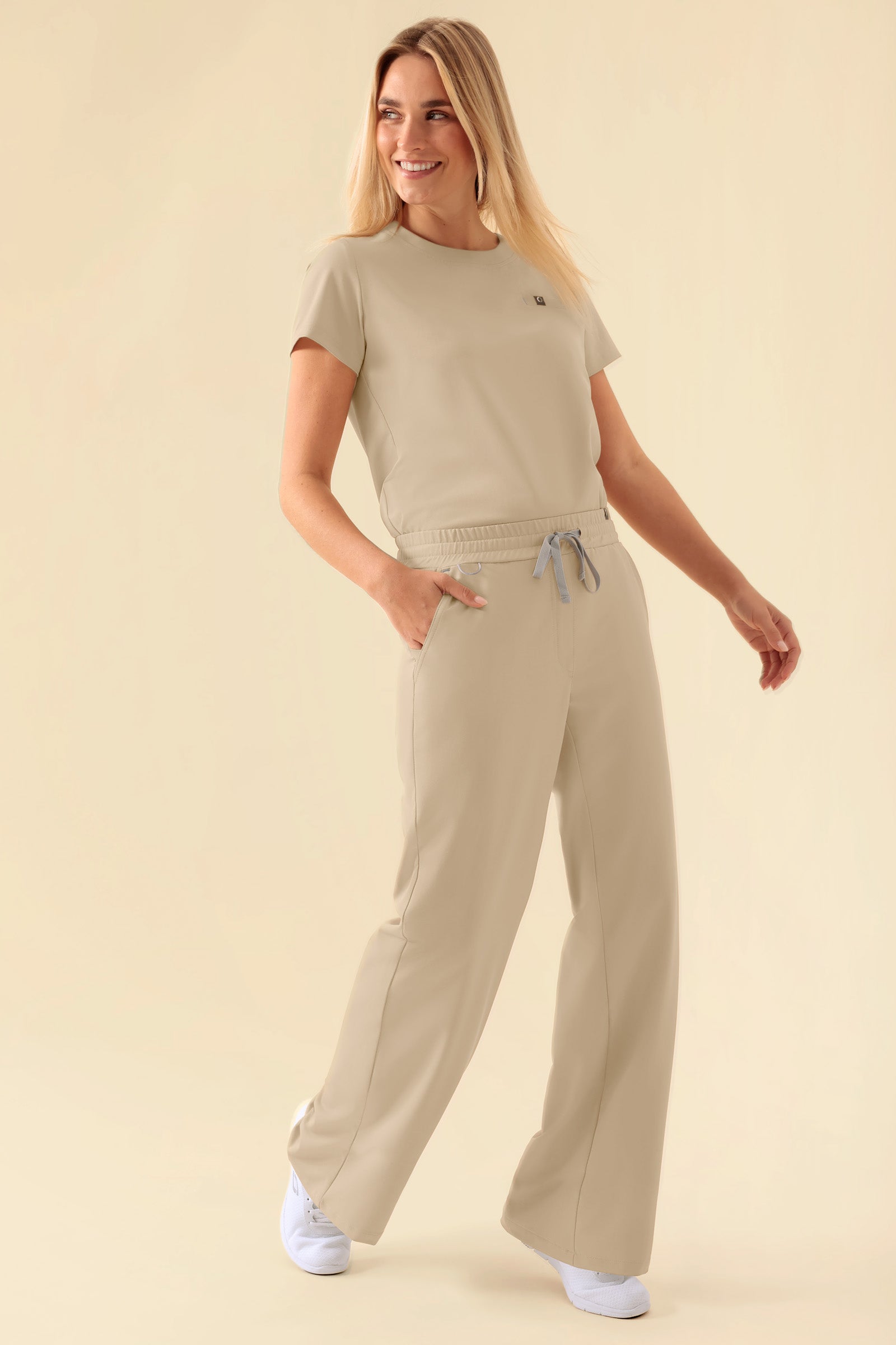 KAERE Hose Damen - weites Bein sand