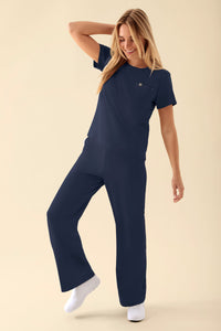 KAERE Shirt Damen - Rundhalsausschnitt navy