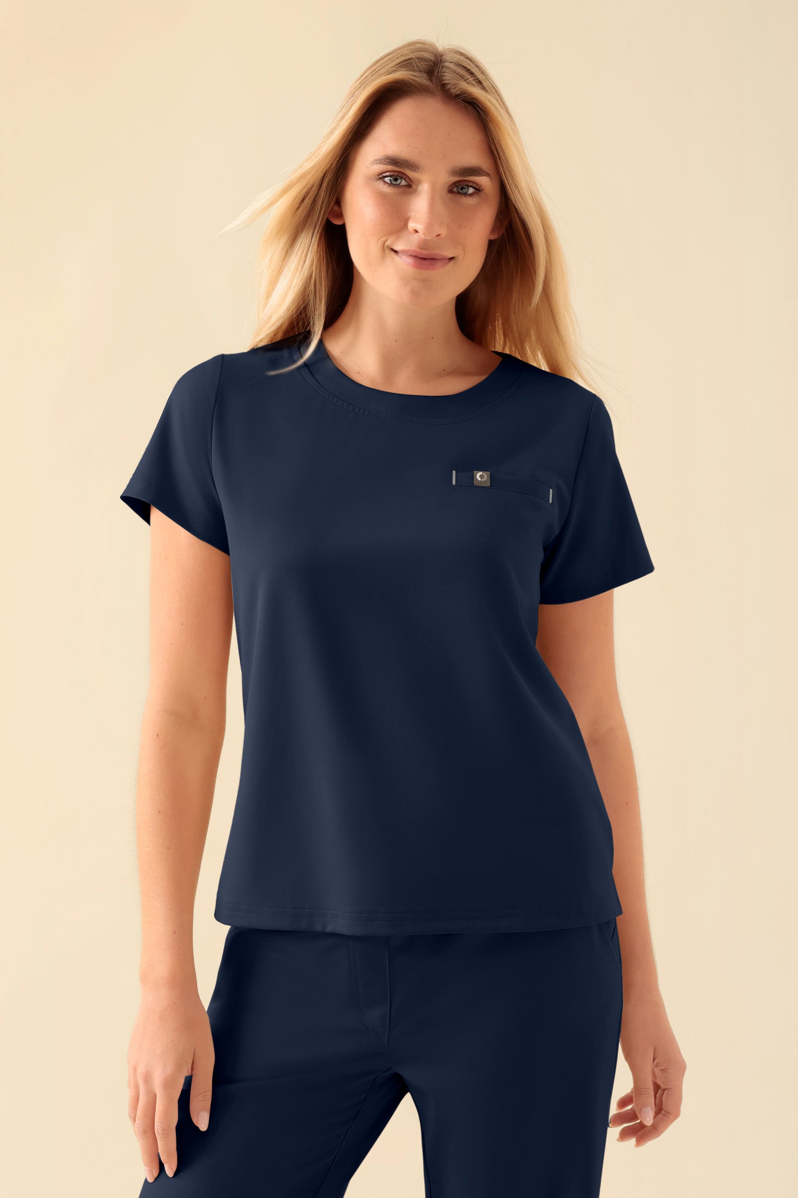 KAERE Shirt Damen - Rundhalsausschnitt navy