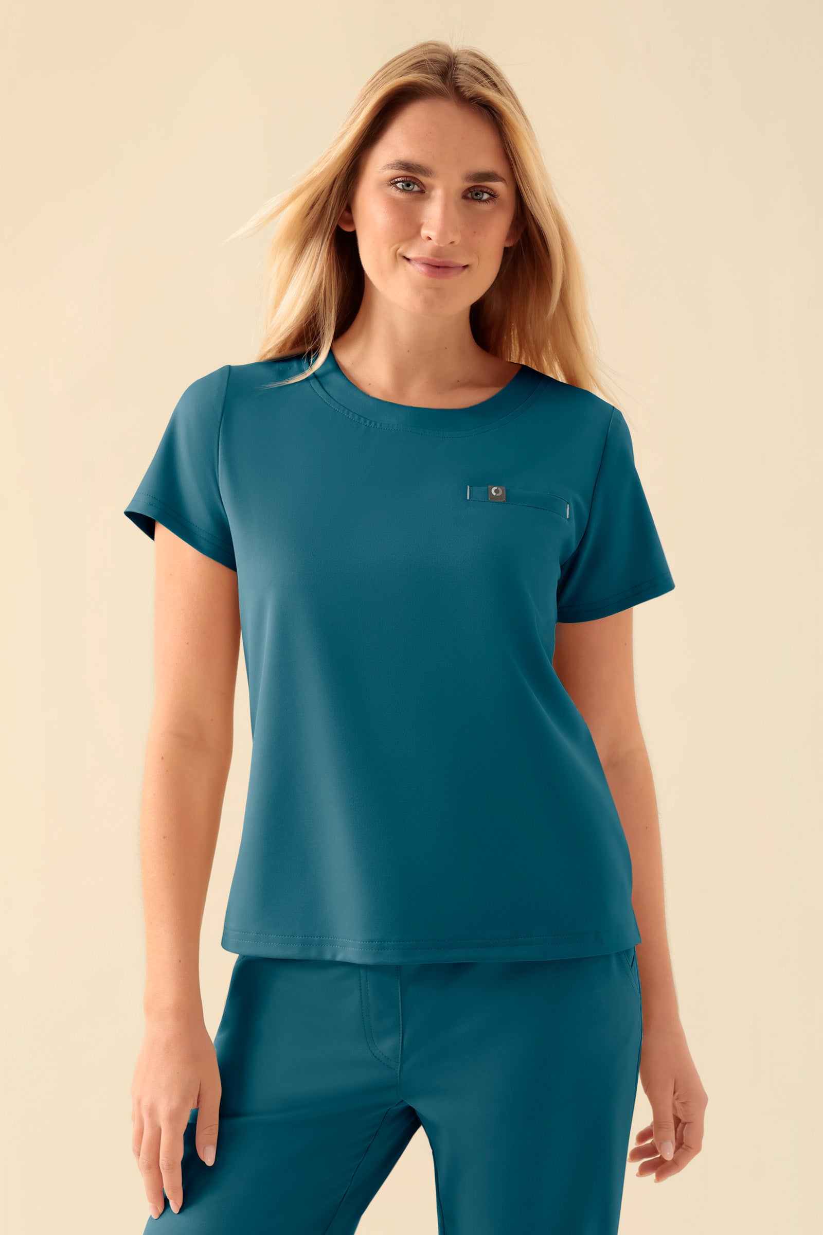 KAERE Shirt Damen - Rundhalsausschnitt petrol