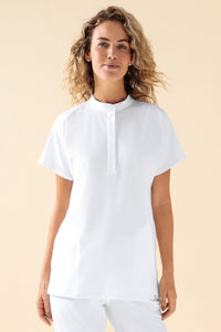 KAERE Schlupfkasack Damen - Stehkragen weiß