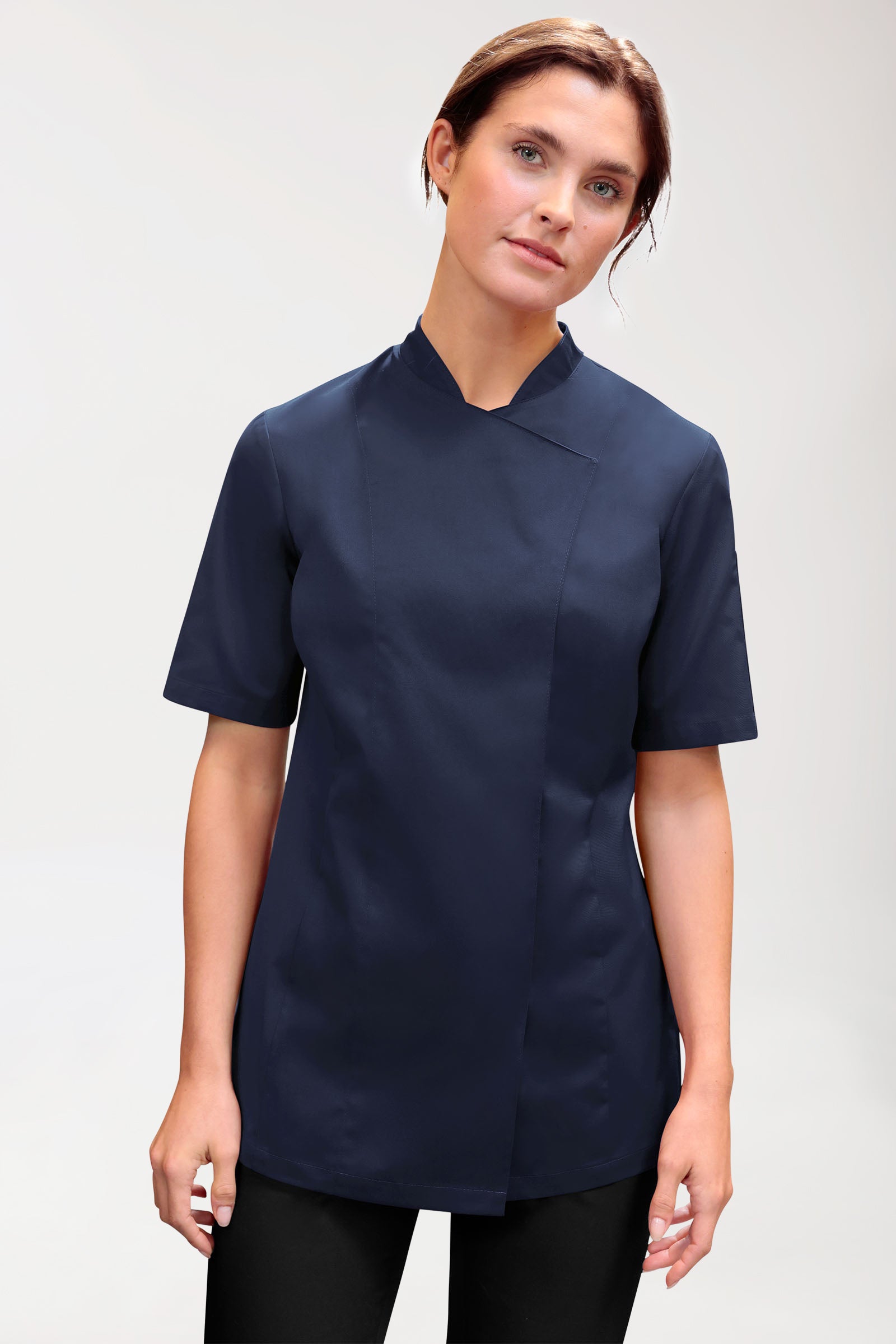 Gastro Kochjacke Damen - 1/2 Arm navy