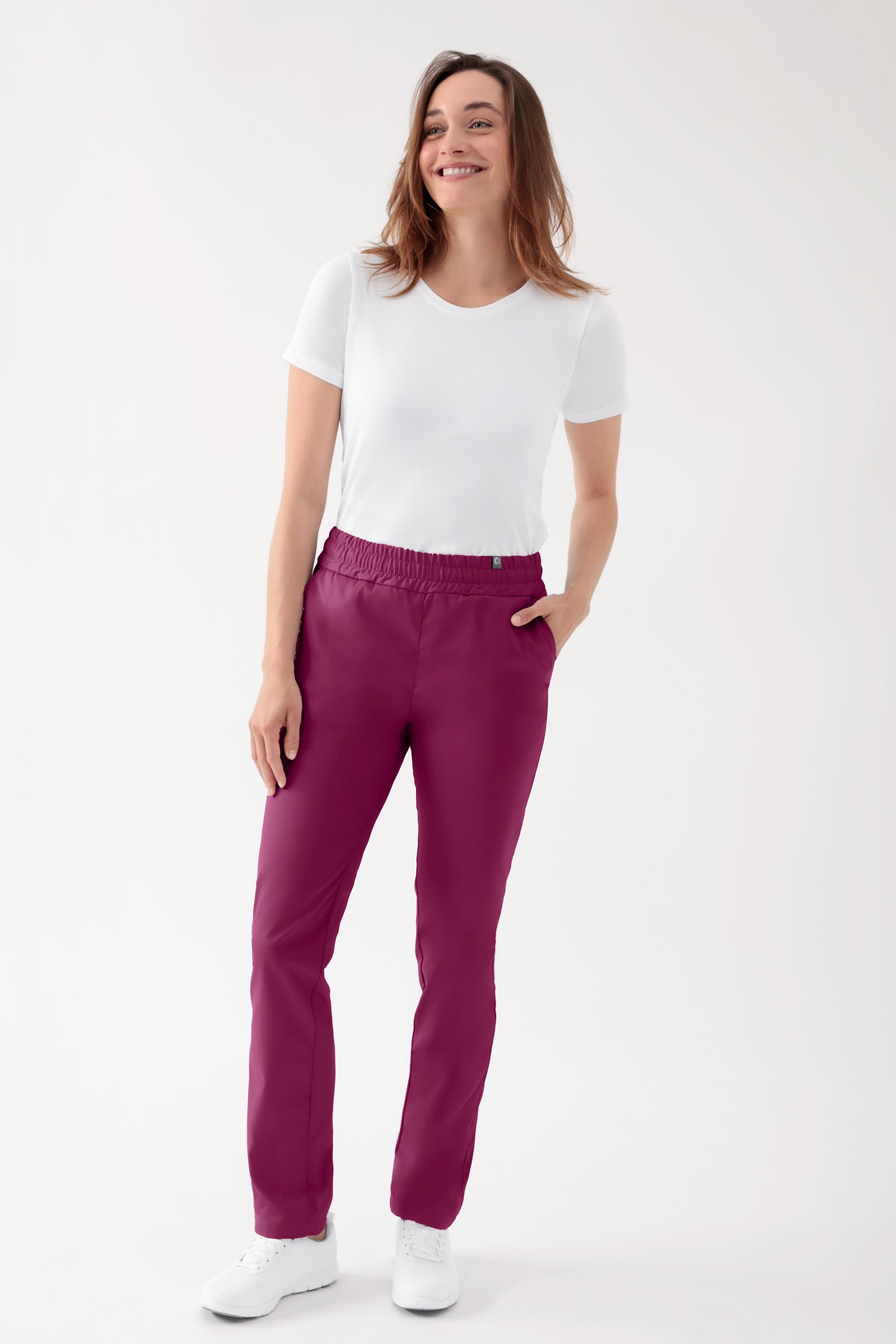 CORE Hose Unisex - hoher Bund berry, Vorderansicht