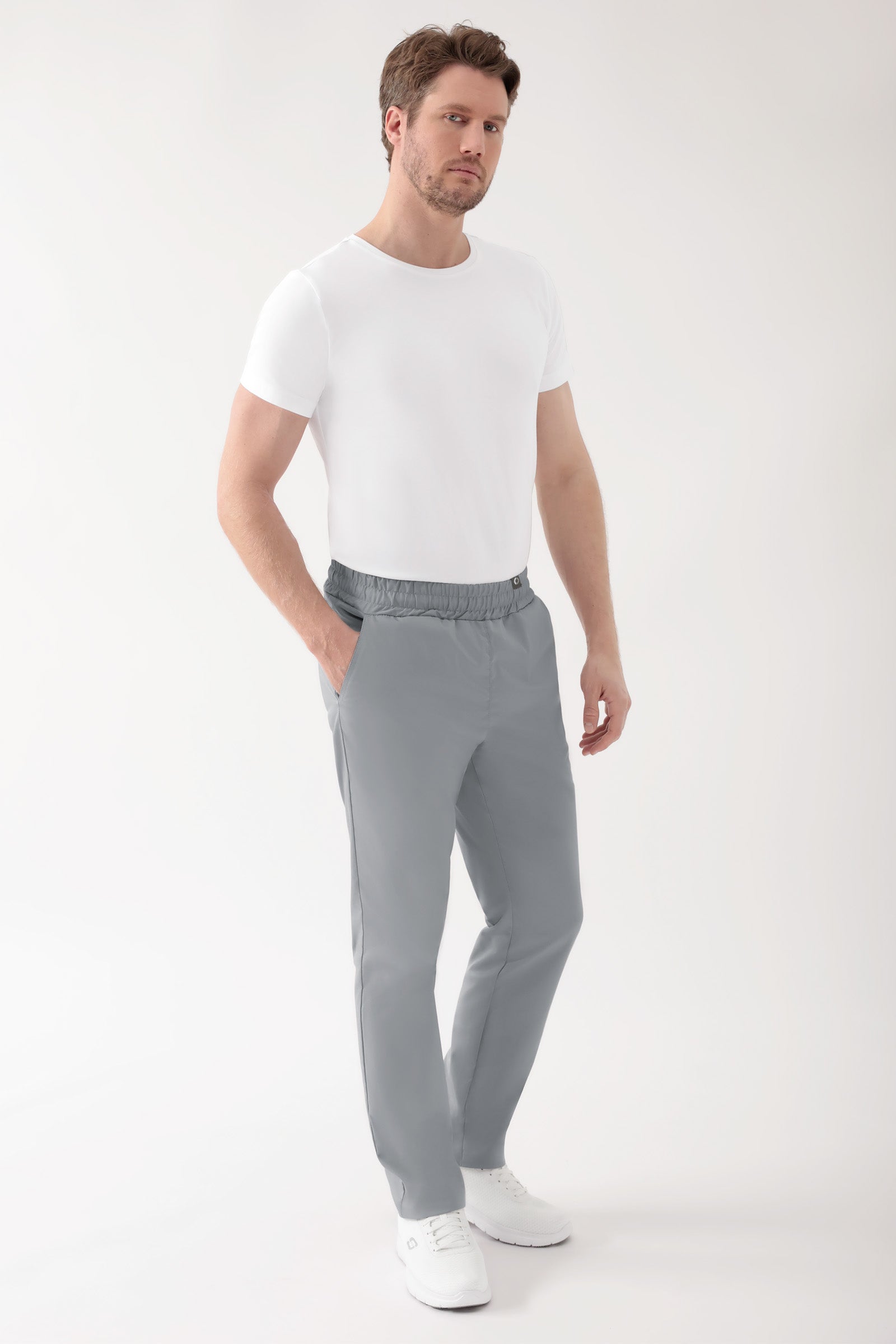 CORE Hose Unisex - hoher Bund grau, Vorderansicht