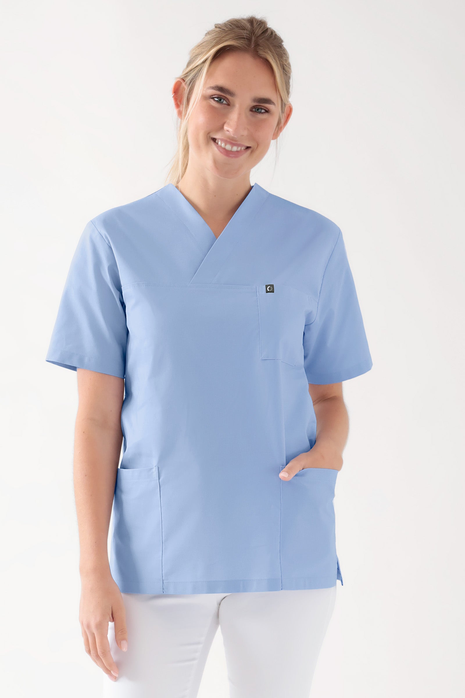 Baumwolle Schlupfkasack Unisex - Doppelpack light blue