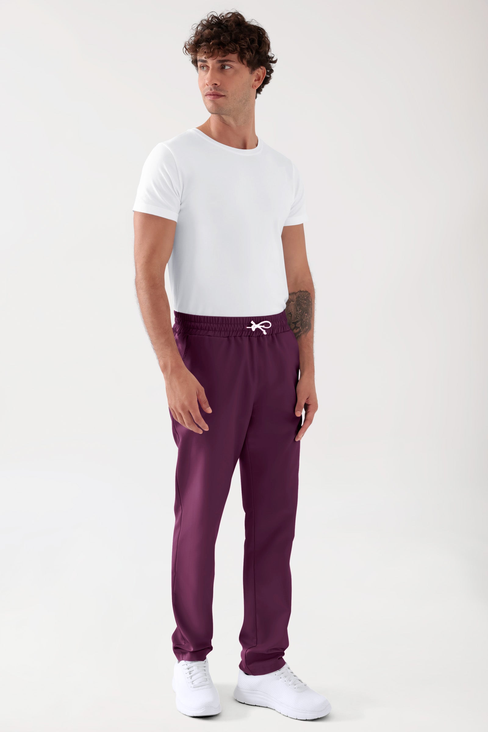 TENCEL™ Hose Unisex - Rundumgummibund black berry, Vorderansicht
