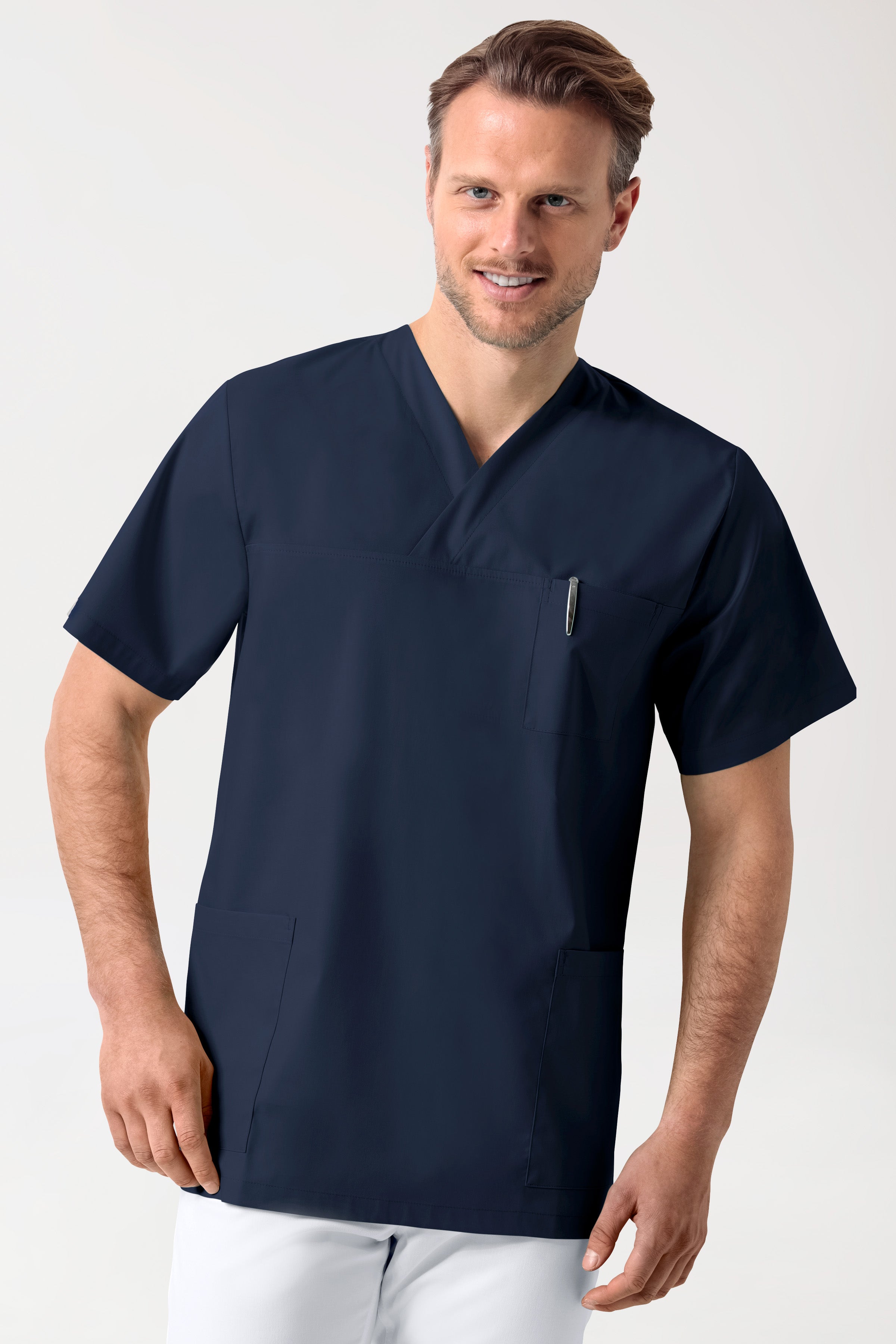 Stretch Schlupfkasack Unisex - V-Ausschnitt navy