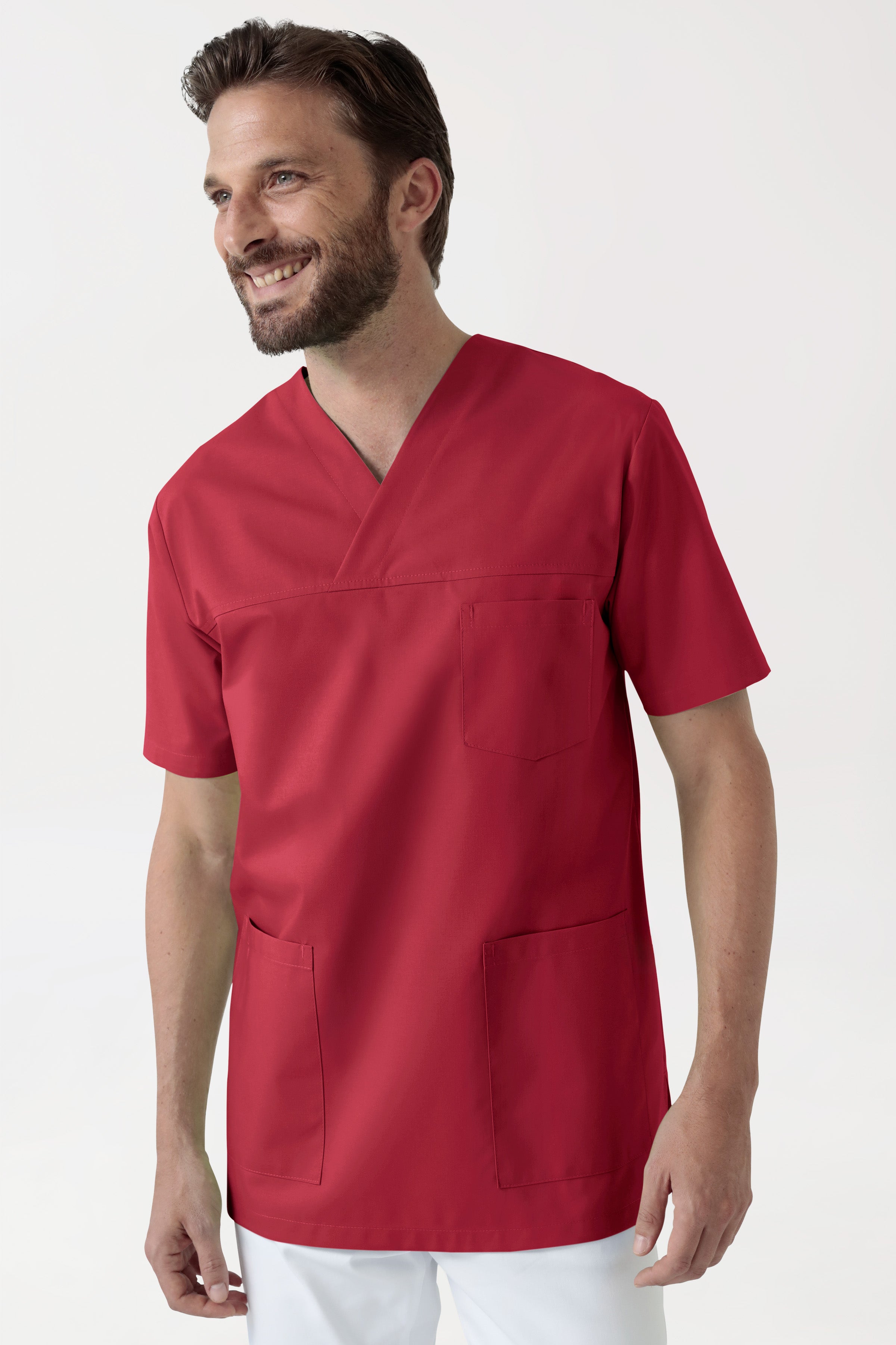 Schlupfkasack Unisex - V-Ausschnitt rot