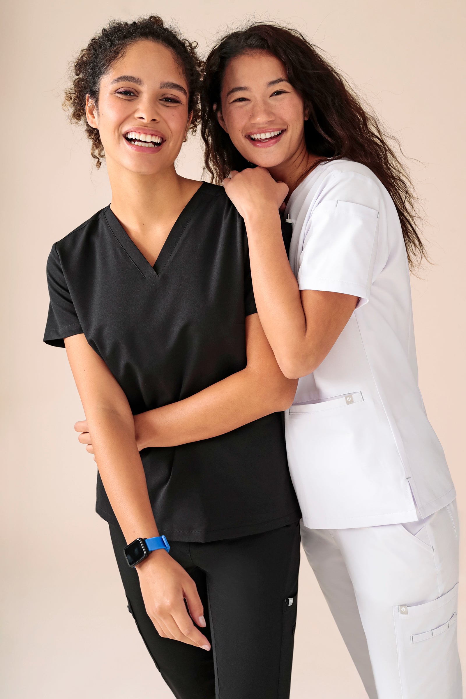 KAERE Schlupfkasack Damen - V-Ausschnitt schwarz