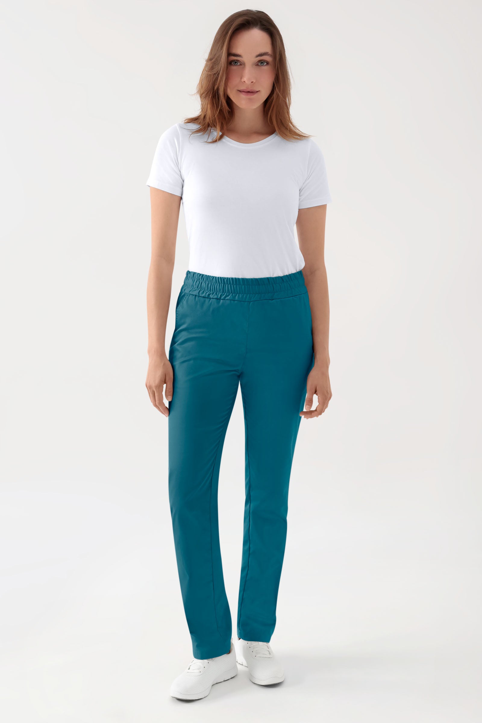 Stretch Hose Unisex - Rundumgummibund petrol