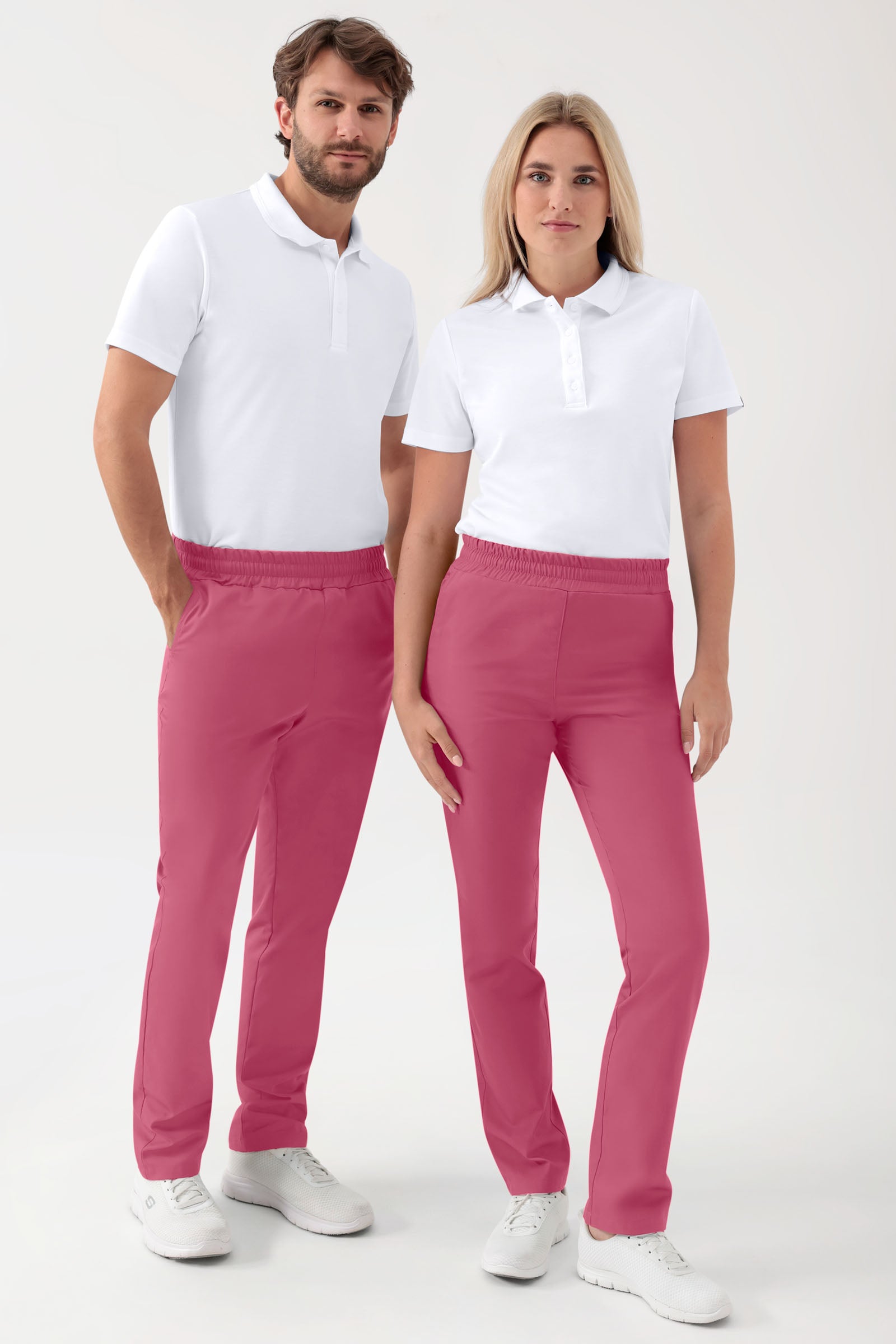 GREEN Stretch Hose Unisex - Rundumgummibund rosenholz