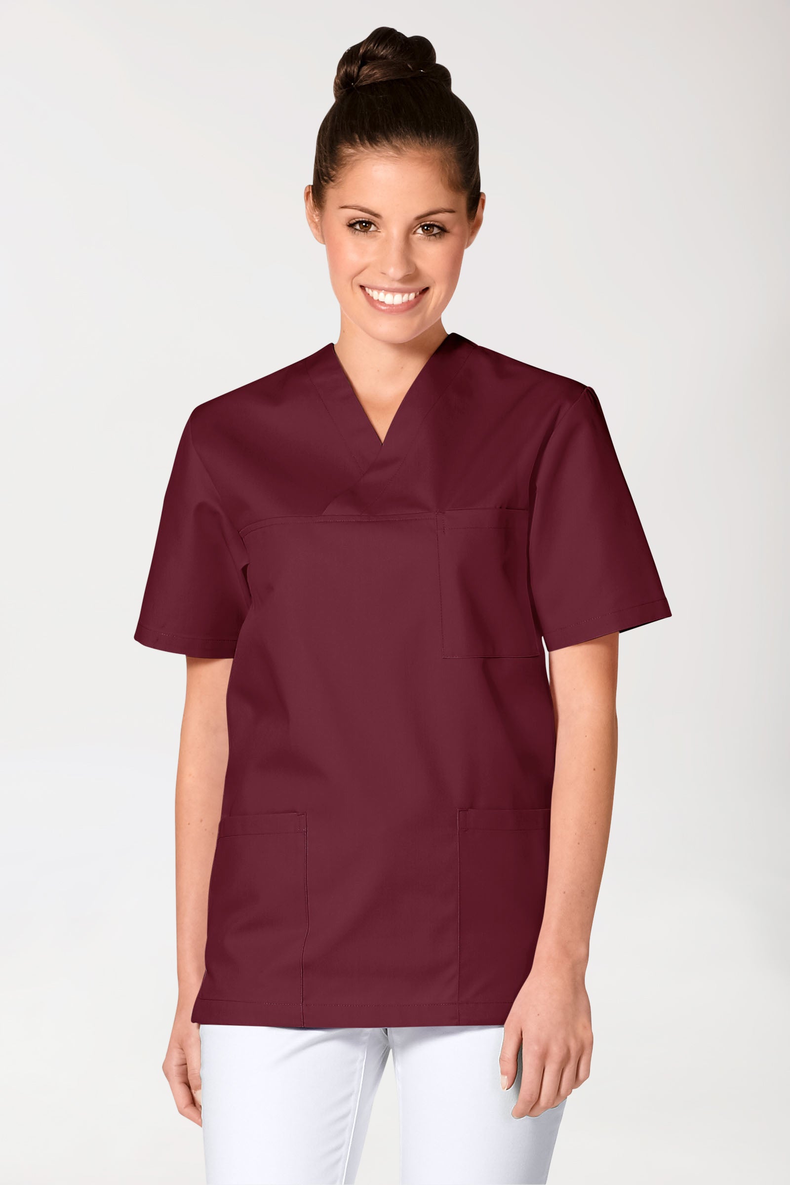 JUST STRONG Schlupfkasack Unisex - V-Ausschnitt bordeaux