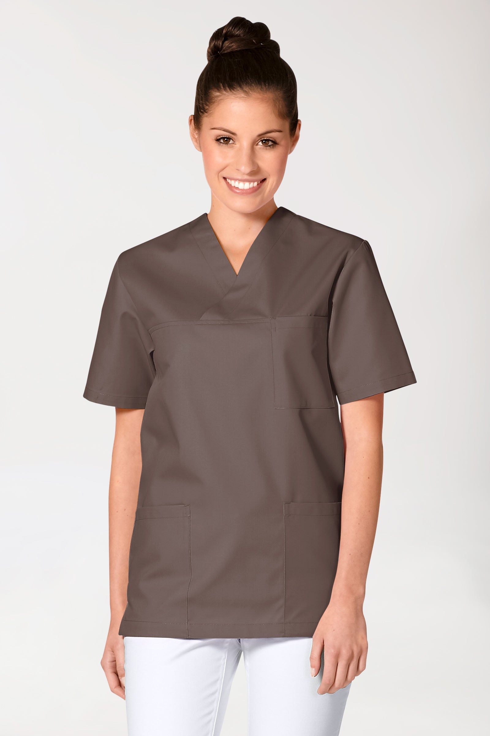 JUST STRONG Schlupfkasack Unisex - V-Ausschnitt deep taupe