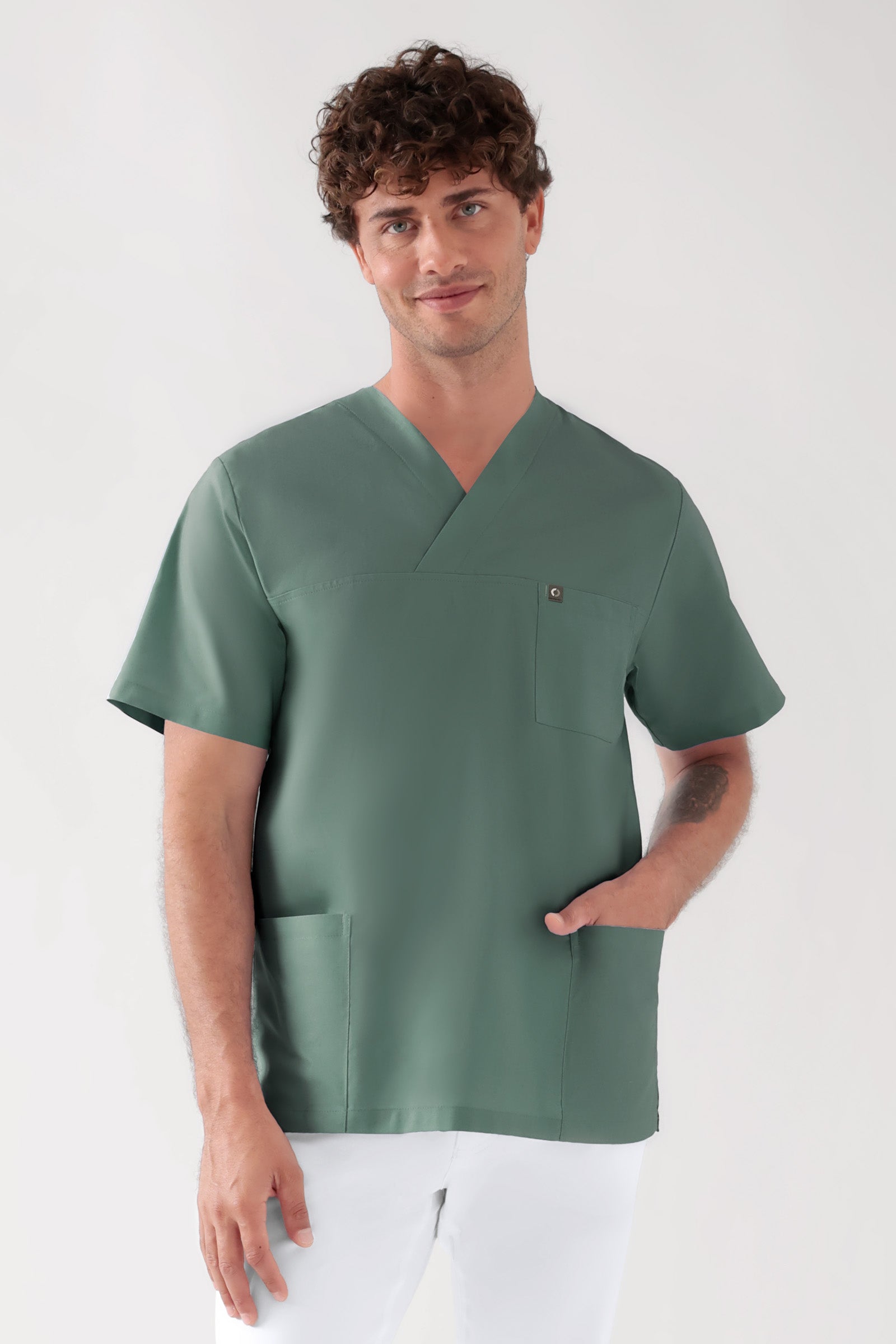 Baumwolle Schlupfkasack Unisex - Doppelpack dunkelgrün