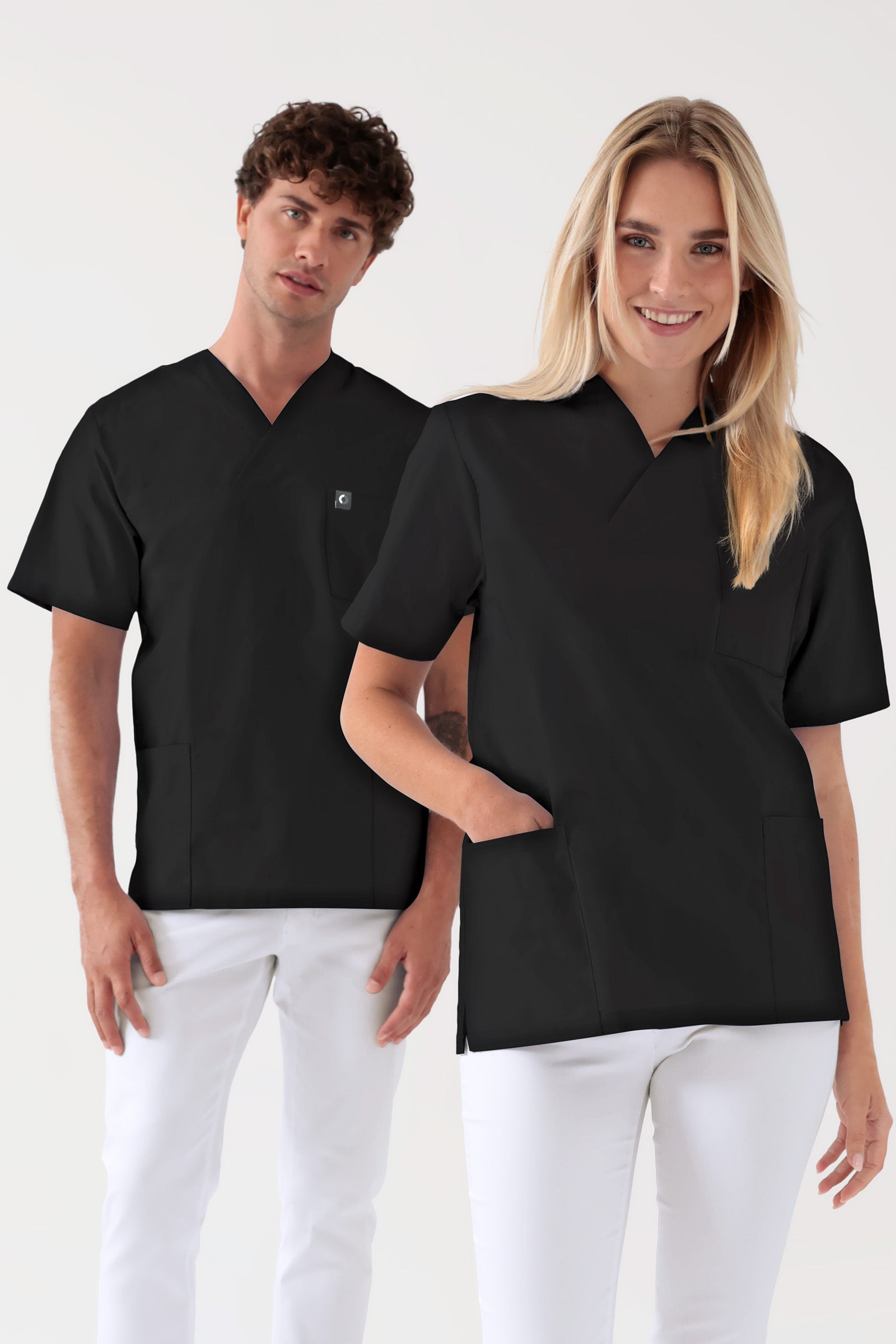 Baumwolle Schlupfkasack Unisex - Doppelpack schwarz