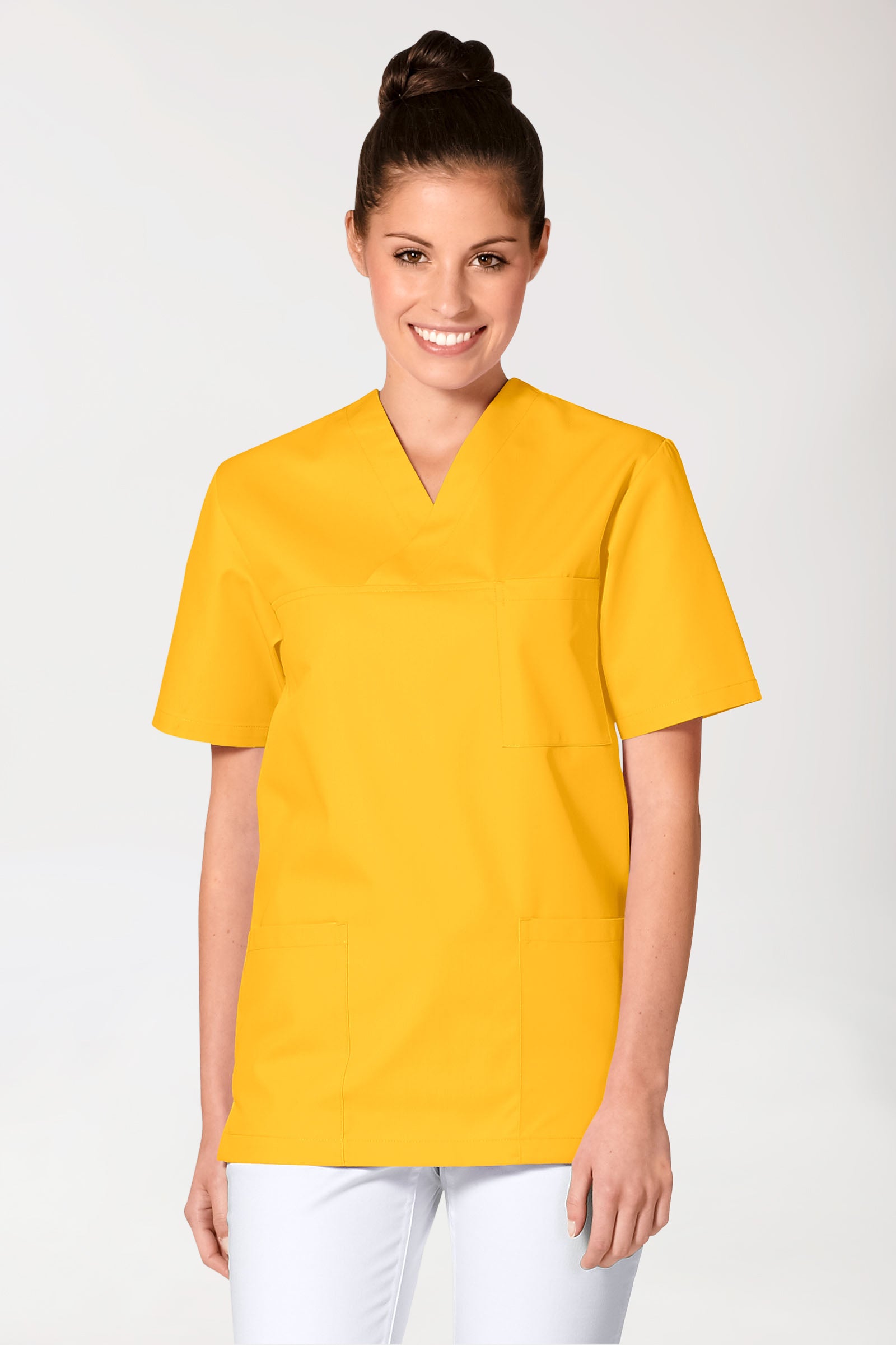 JUST STRONG Schlupfkasack Unisex - V-Ausschnitt sonnengelb