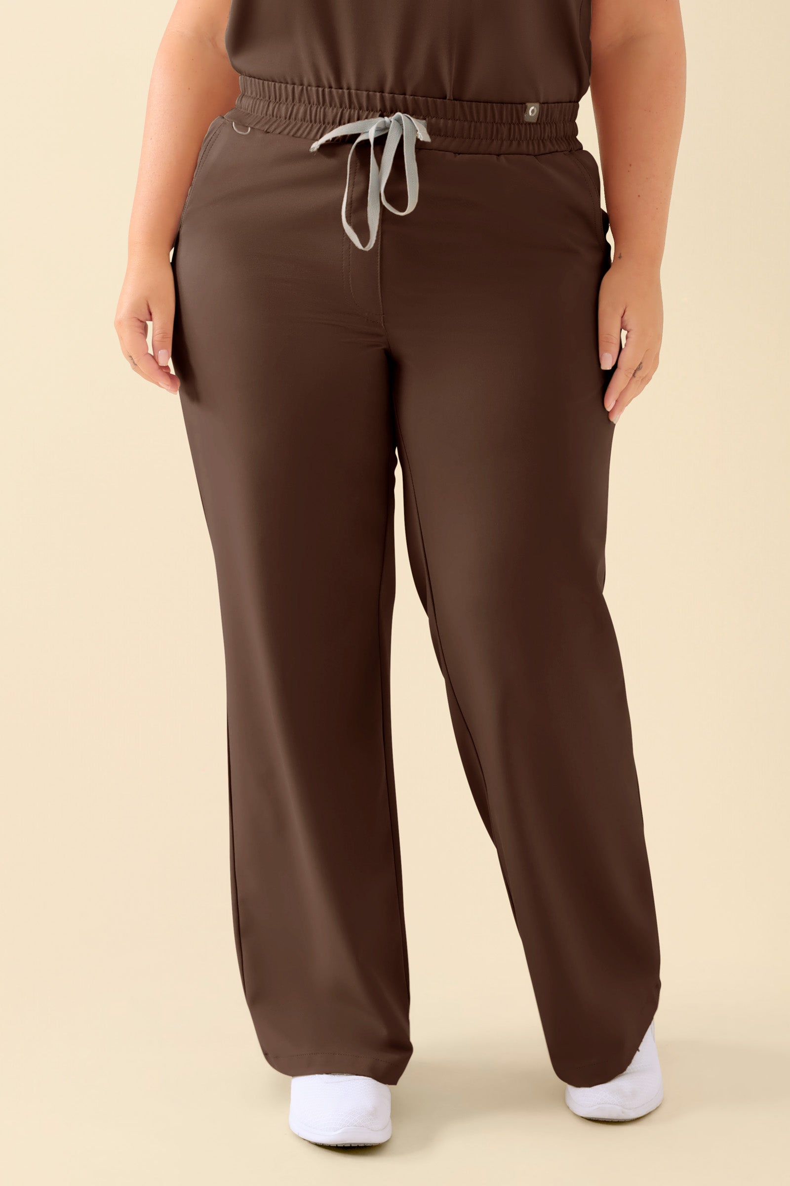 KAERE Hose Damen - weites Bein coffee, Vorderansicht