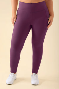 KAERE Leggings Damen - super elastisch pflaume