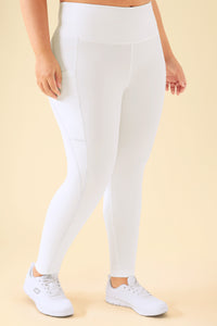 KAERE Leggings Damen - super elastisch weiß