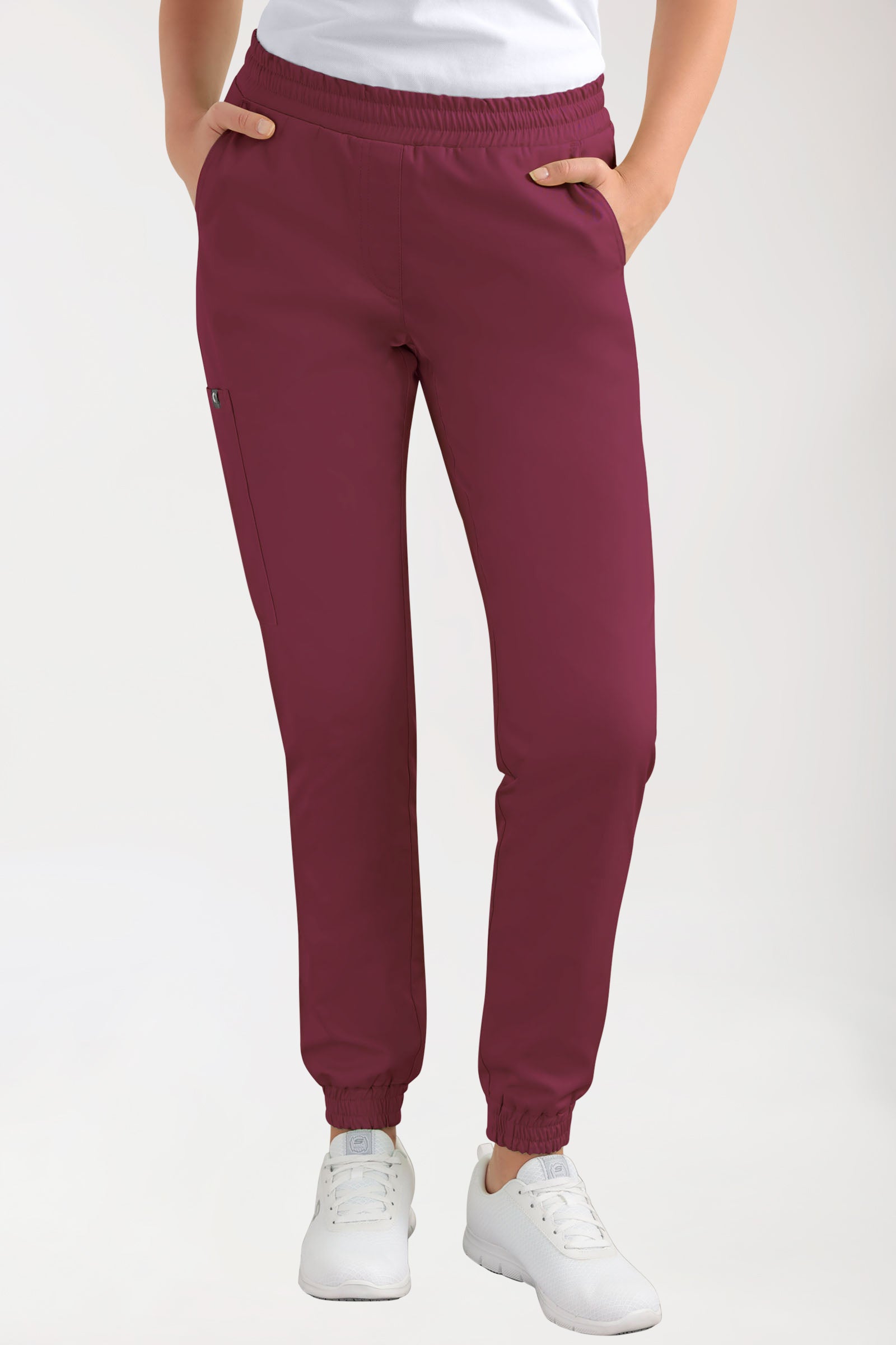 CORE Cargohose Damen - Jogpants Style bordeaux, Vorderansicht
