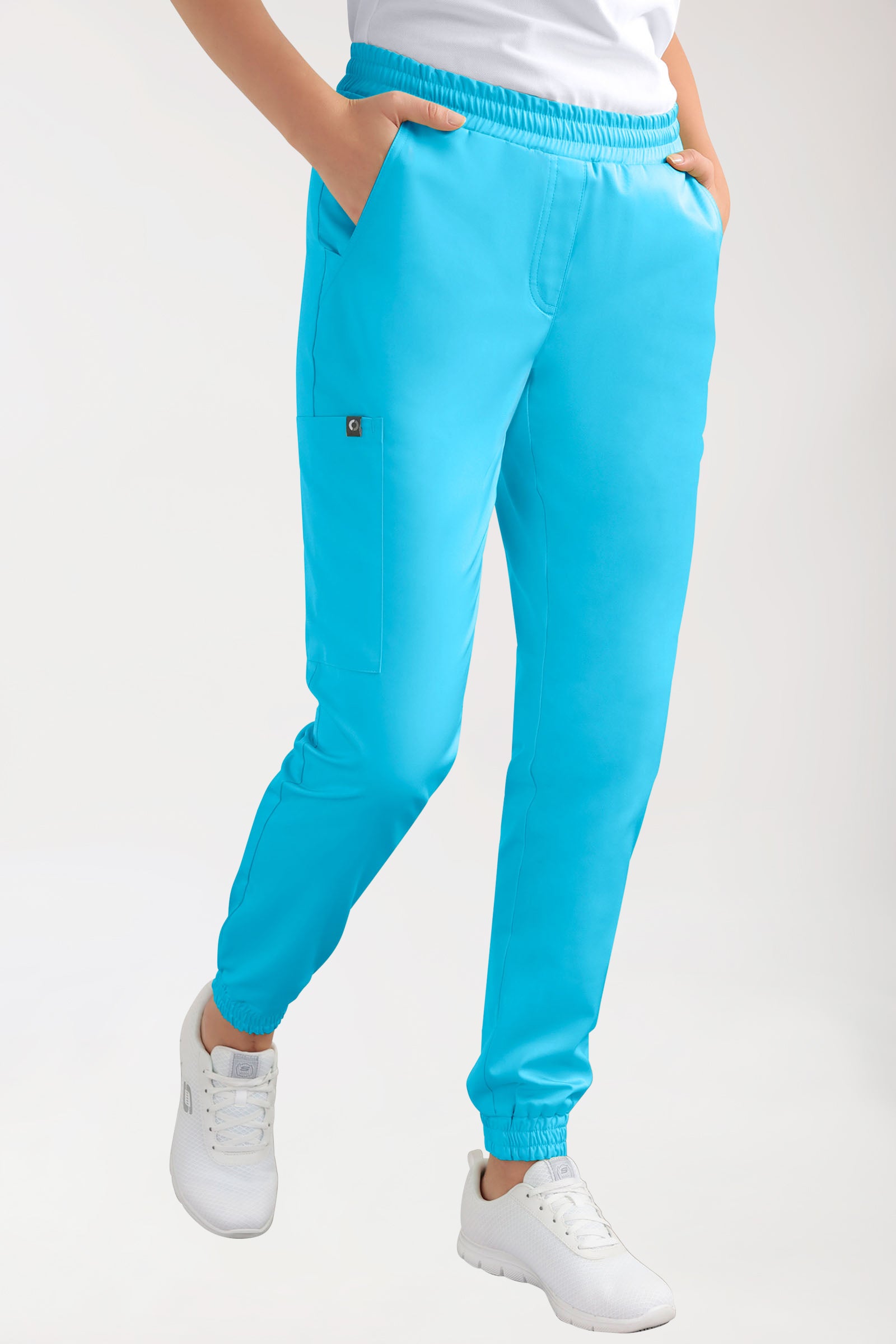 CORE Cargohose Damen - Jogpants Style türkis
