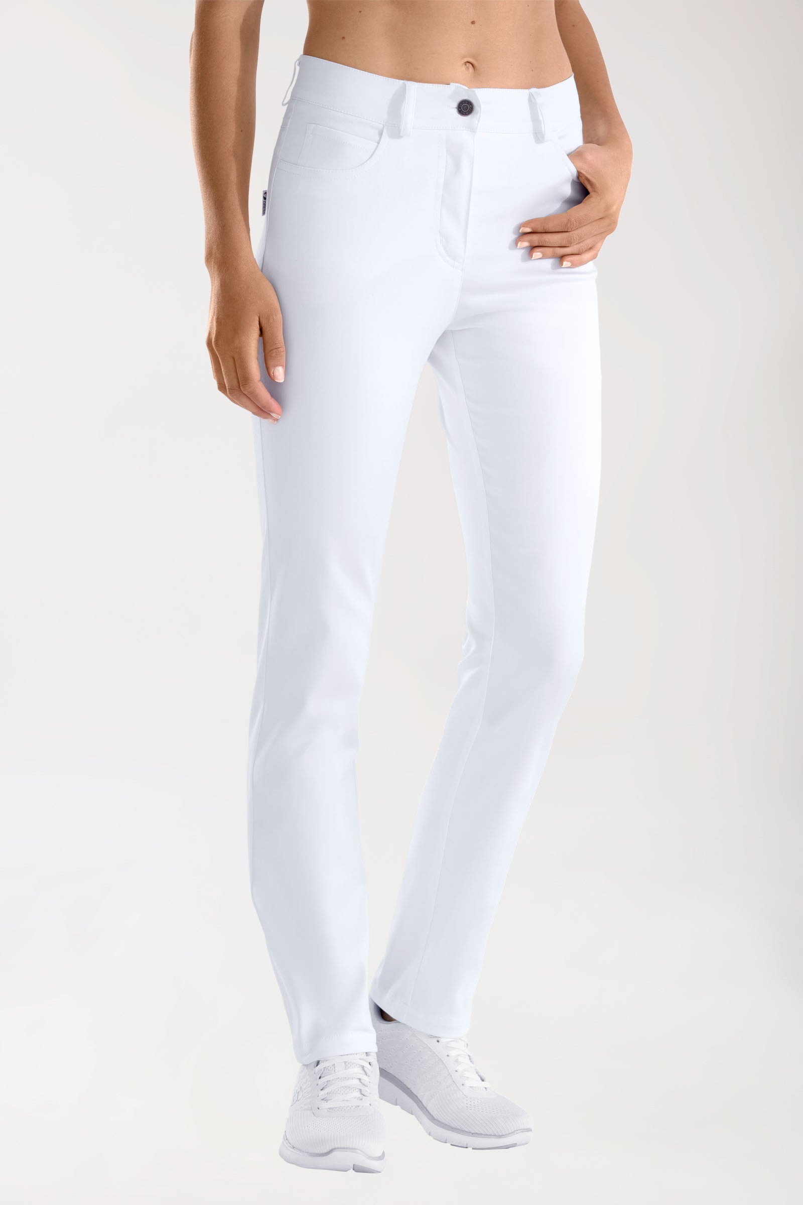 COMFY FLEX 5-Pocket Hose Damen - gerades Bein weiß