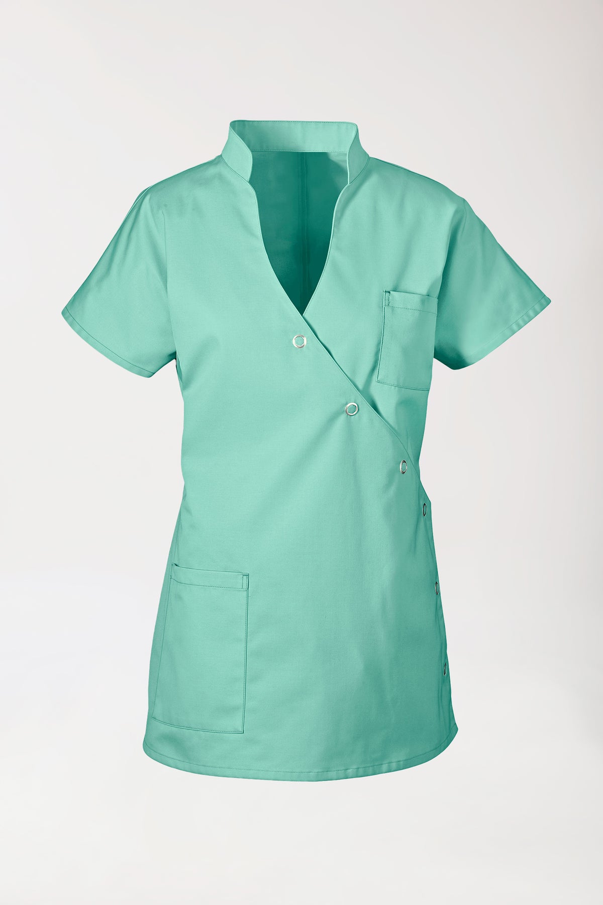 JUST STRONG Kasack Damen - Druckknopfleiste aqua green