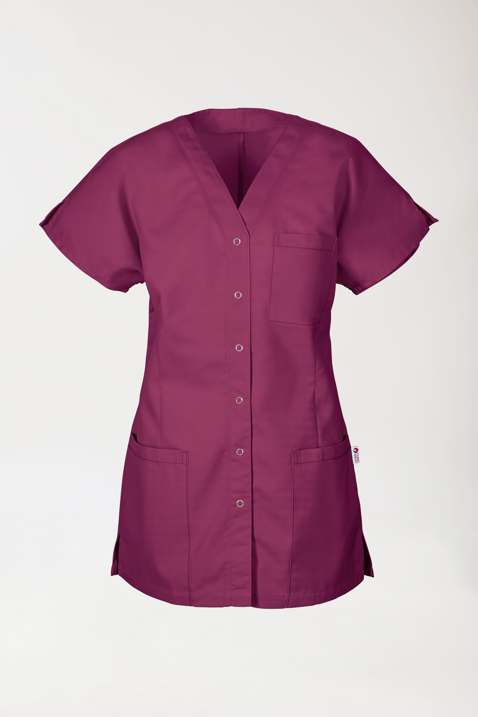 JUST STRONG Kasack Damen - durchgeknöpft berry