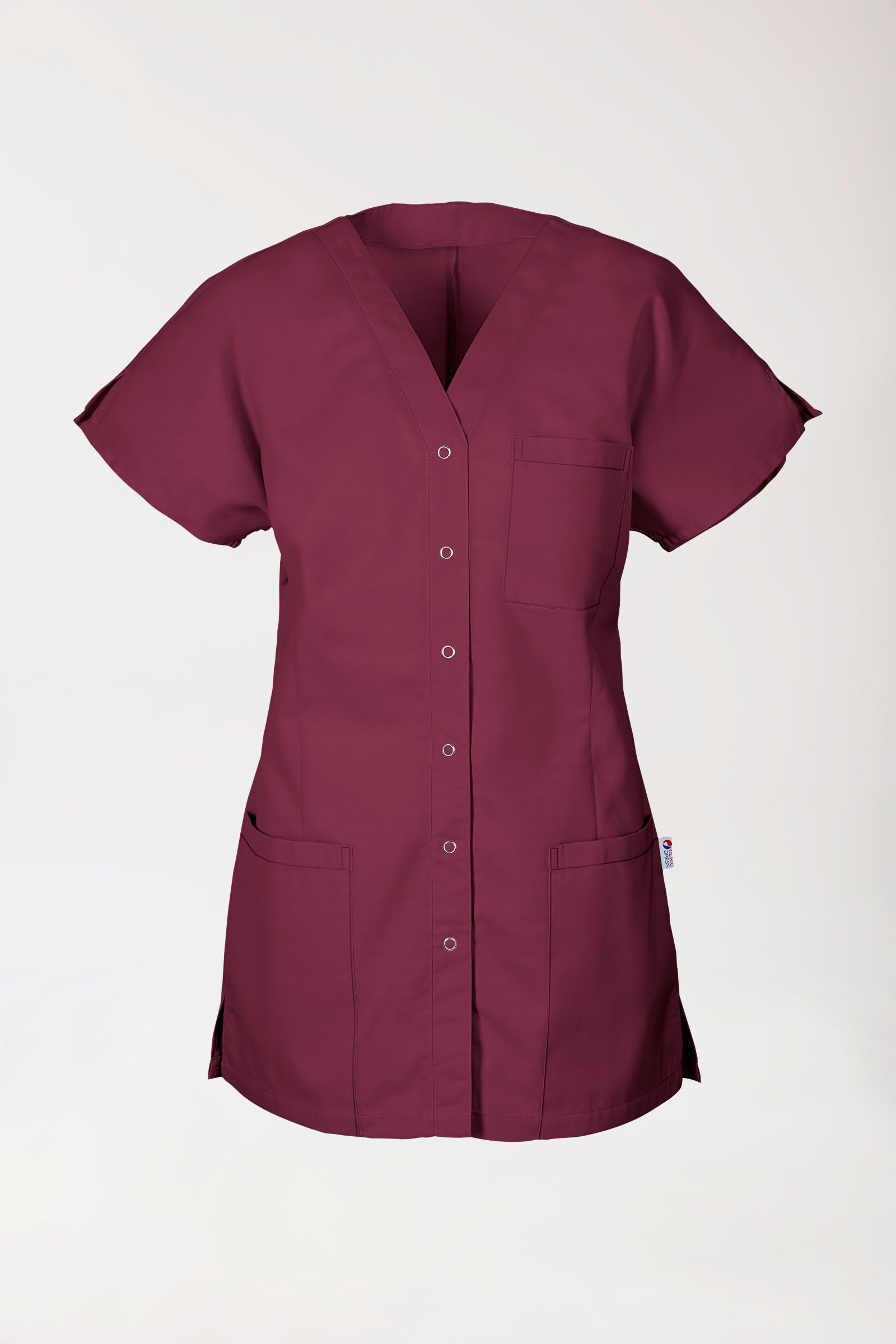 JUST STRONG Kasack Damen - durchgeknöpft bordeaux