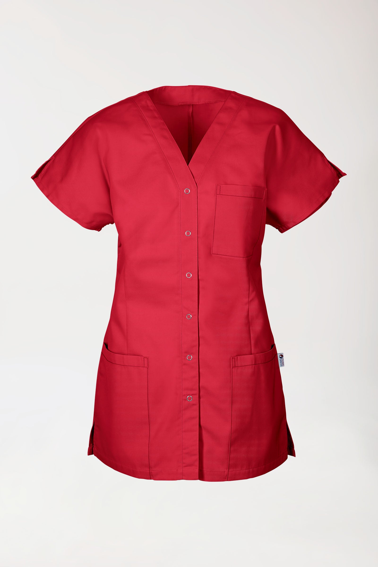 JUST STRONG Kasack Damen - durchgeknöpft rot