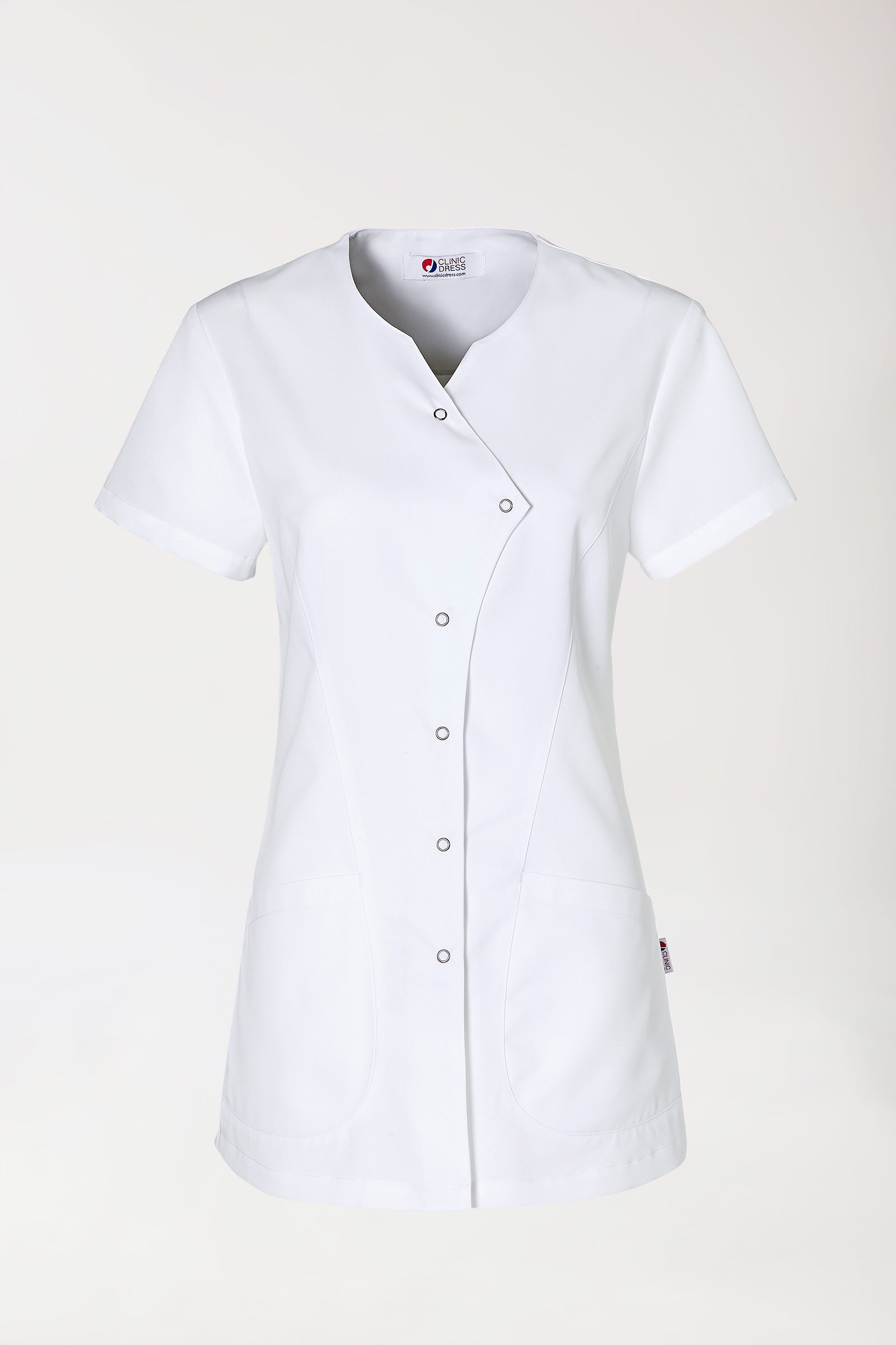 GREEN Kasack Damen - geknöpft weiß