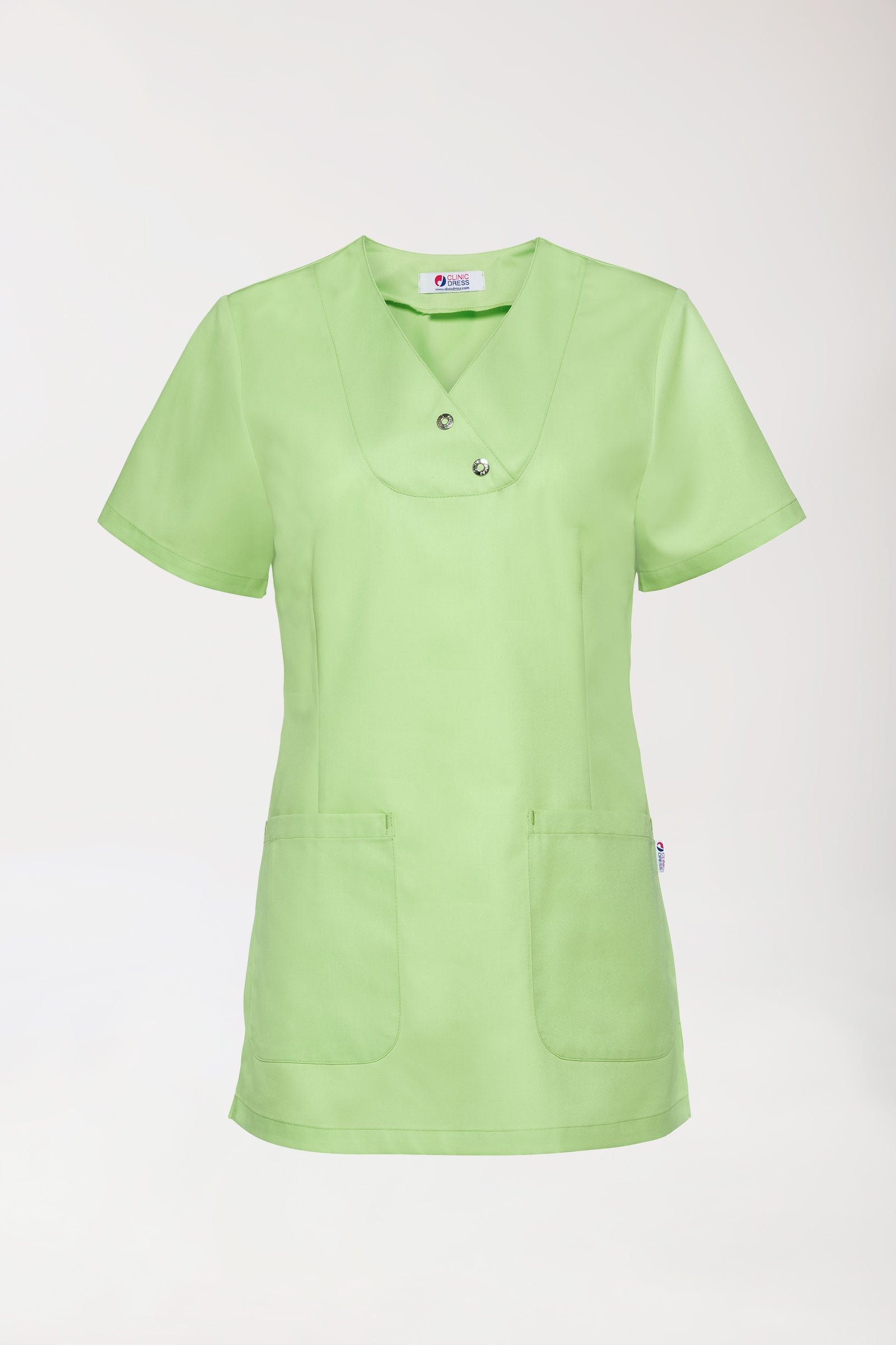 GREEN Schlupfkasack Damen - Druckknöpfe apfelgrün