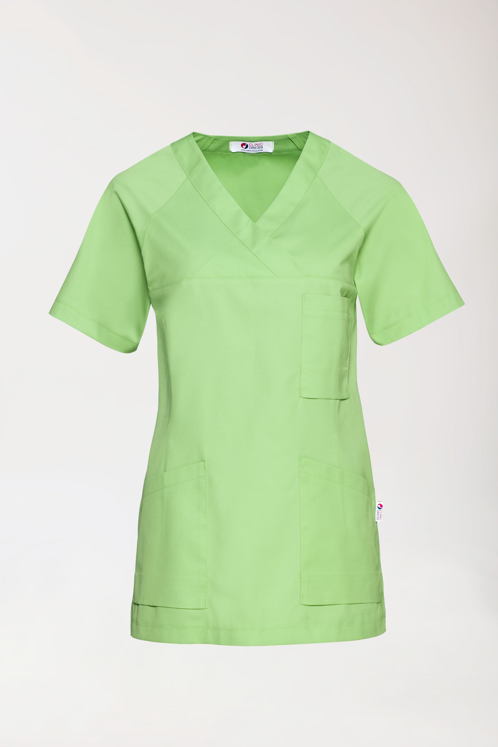 CORE Schlupfkasack Damen - V-Ausschnitt apfelgrün