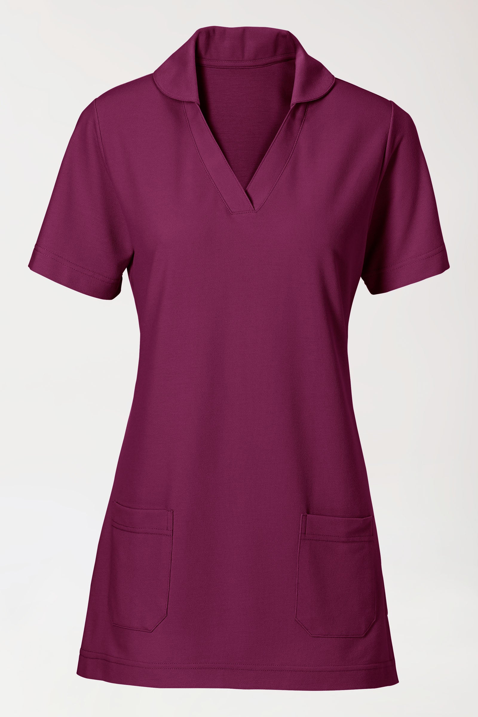 COMFY FLEX Stretch Schlupfkasack Damen - Schalkragen berry