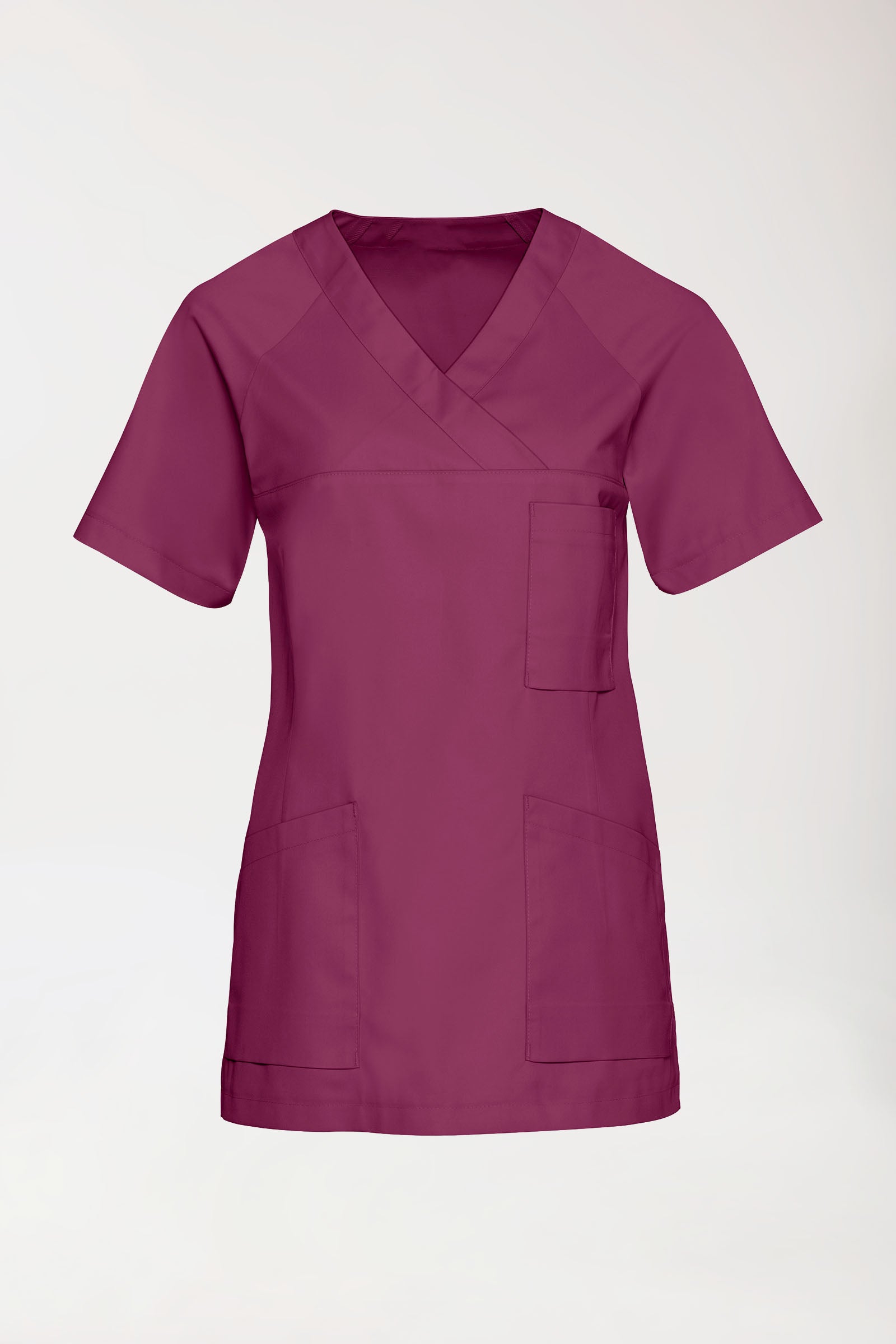 DER Kasack-Kasack Damen - V-Ausschnitt berry