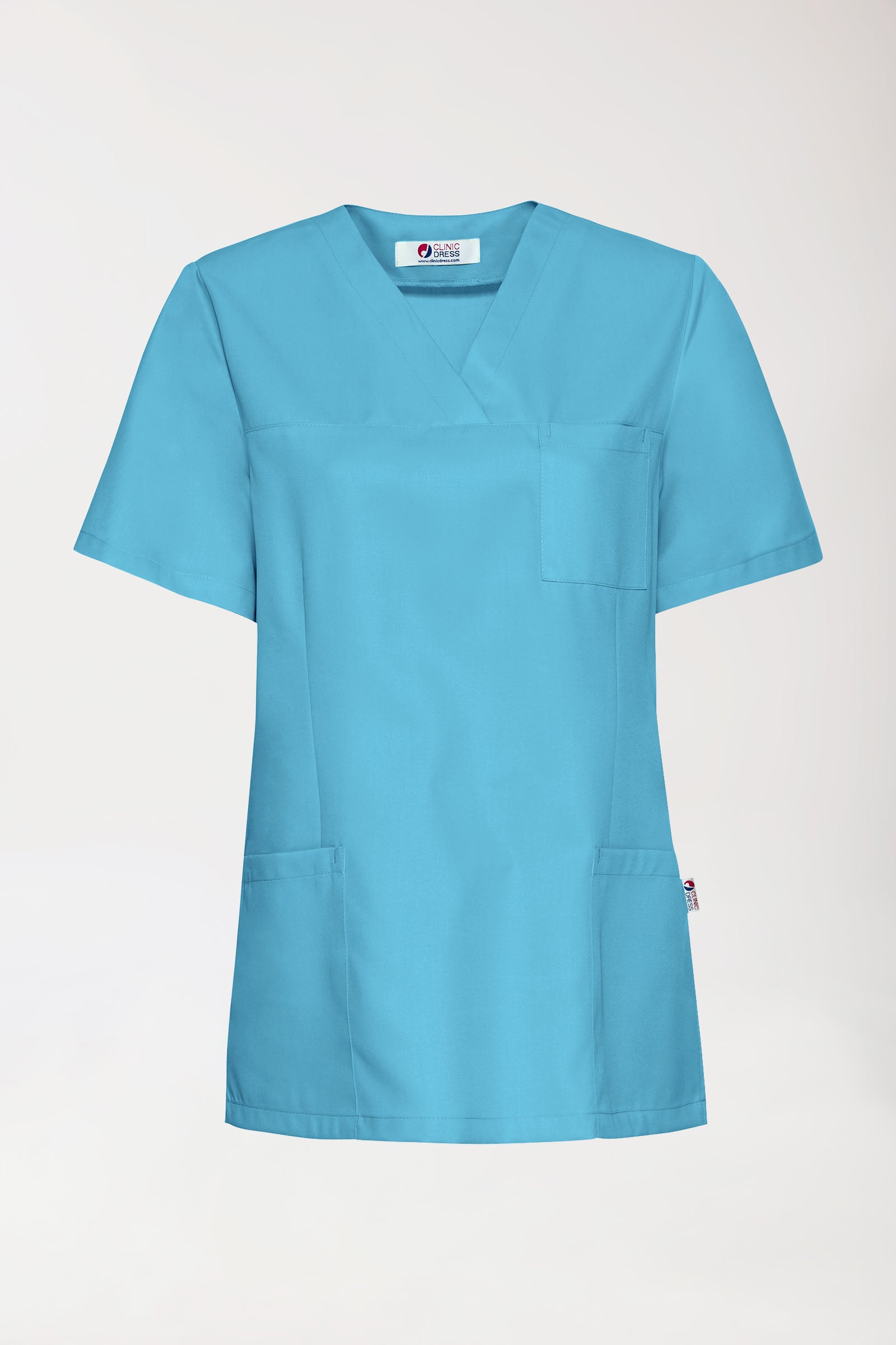 GREEN Schlupfkasack Damen - V-Ausschnitt dark türkis