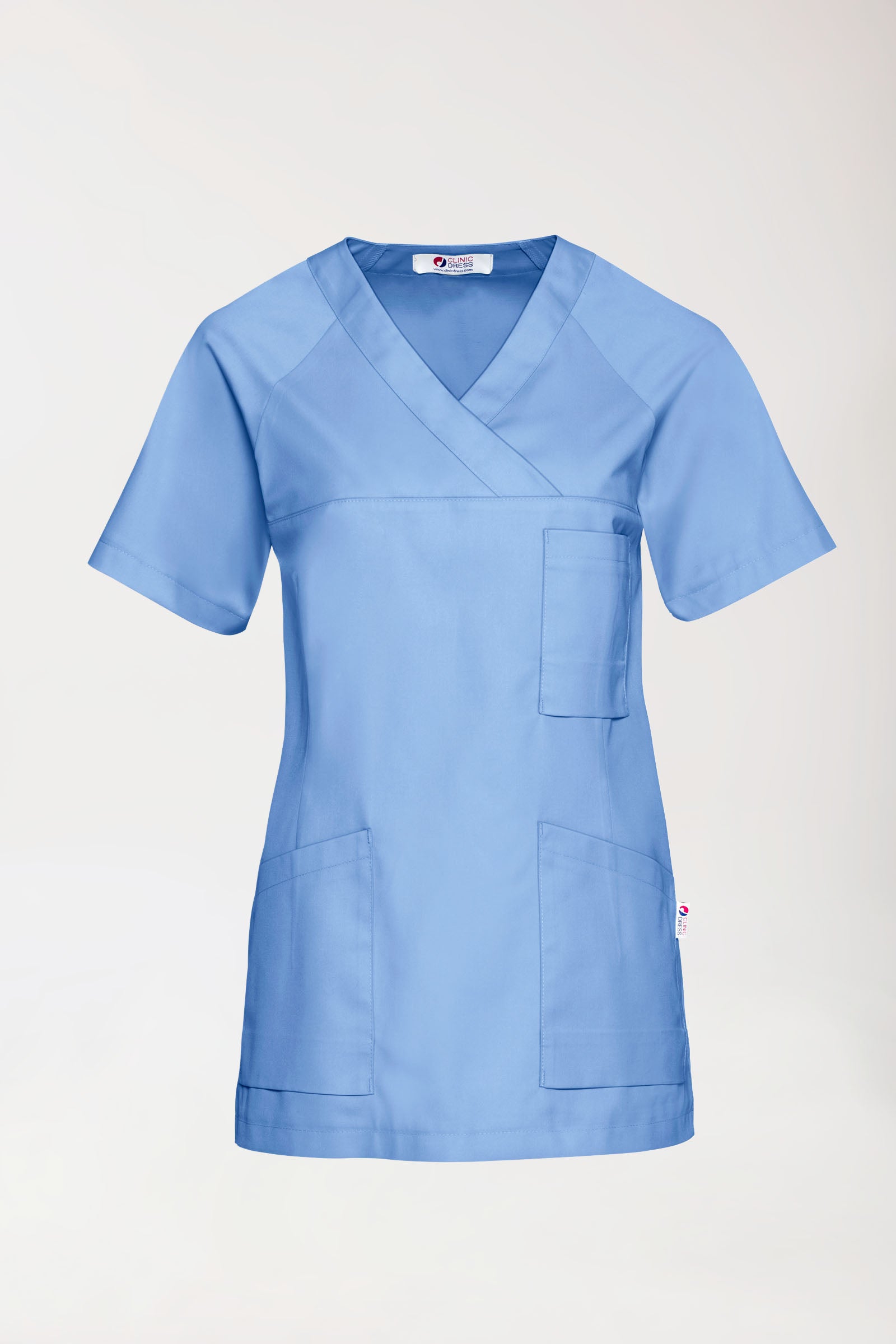 CORE Schlupfkasack Damen - V-Ausschnitt himmelblau