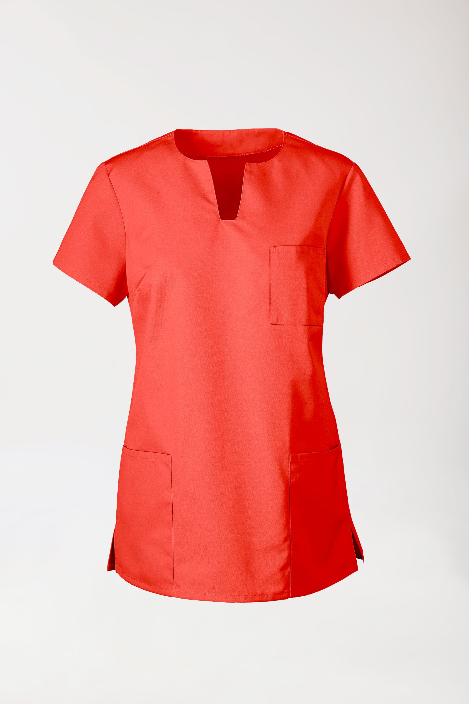 JUST STRONG Schlupfkasack Damen - eckiger Ausschnitt mandarinrot