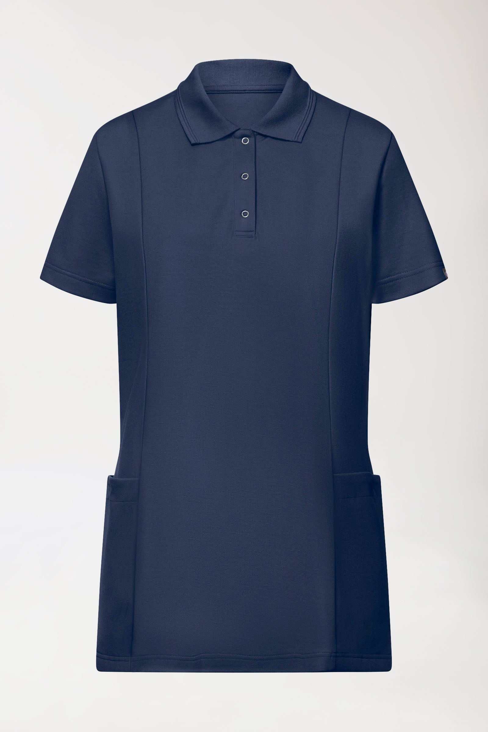 COMFY FLEX Stretch Schlupfkasack Damen - Polokragen navy