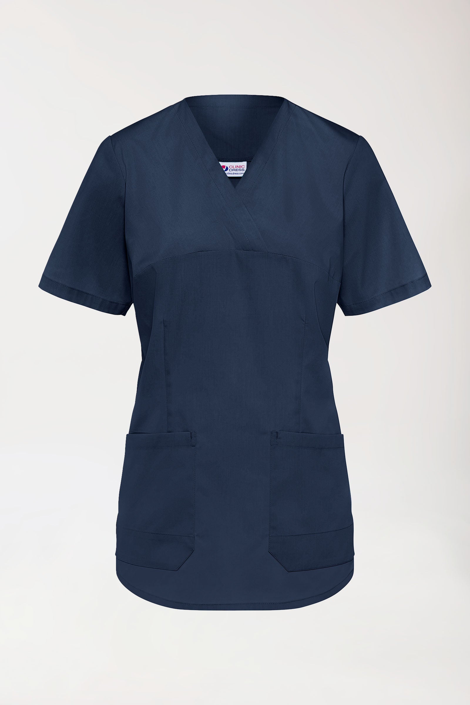 Stretch Schlupfkasack Damen - V-Ausschnitt navy