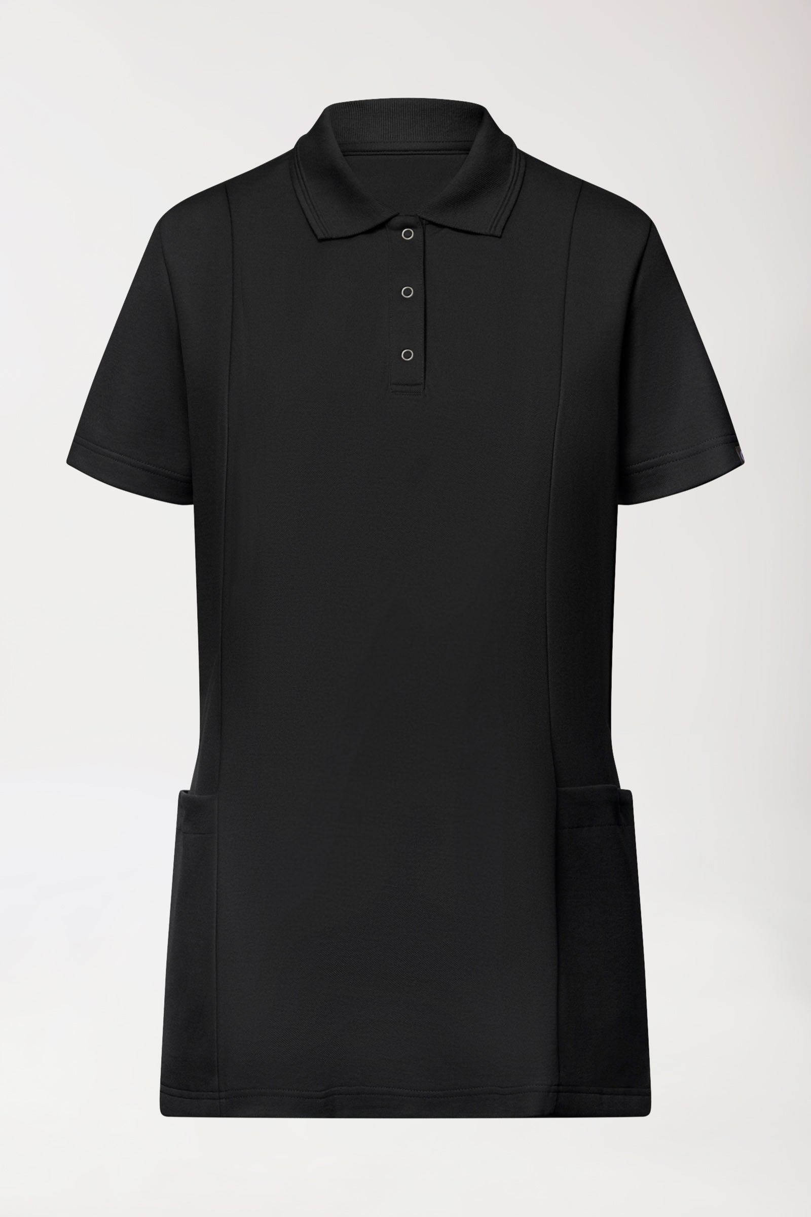 COMFY FLEX Stretch Schlupfkasack Damen - Polokragen schwarz