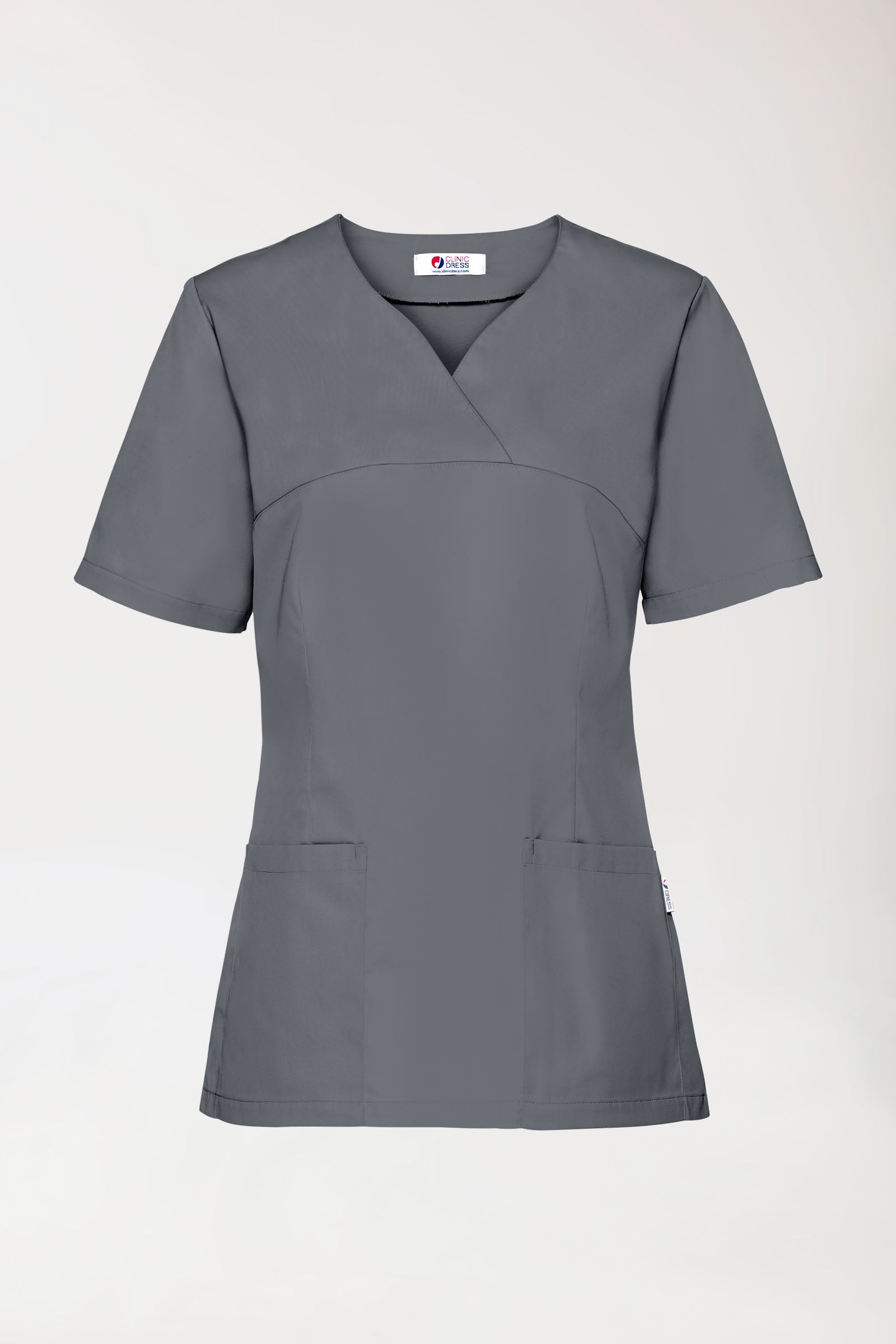 CORE Schlupfkasack Damen - Herzausschnitt steingrau