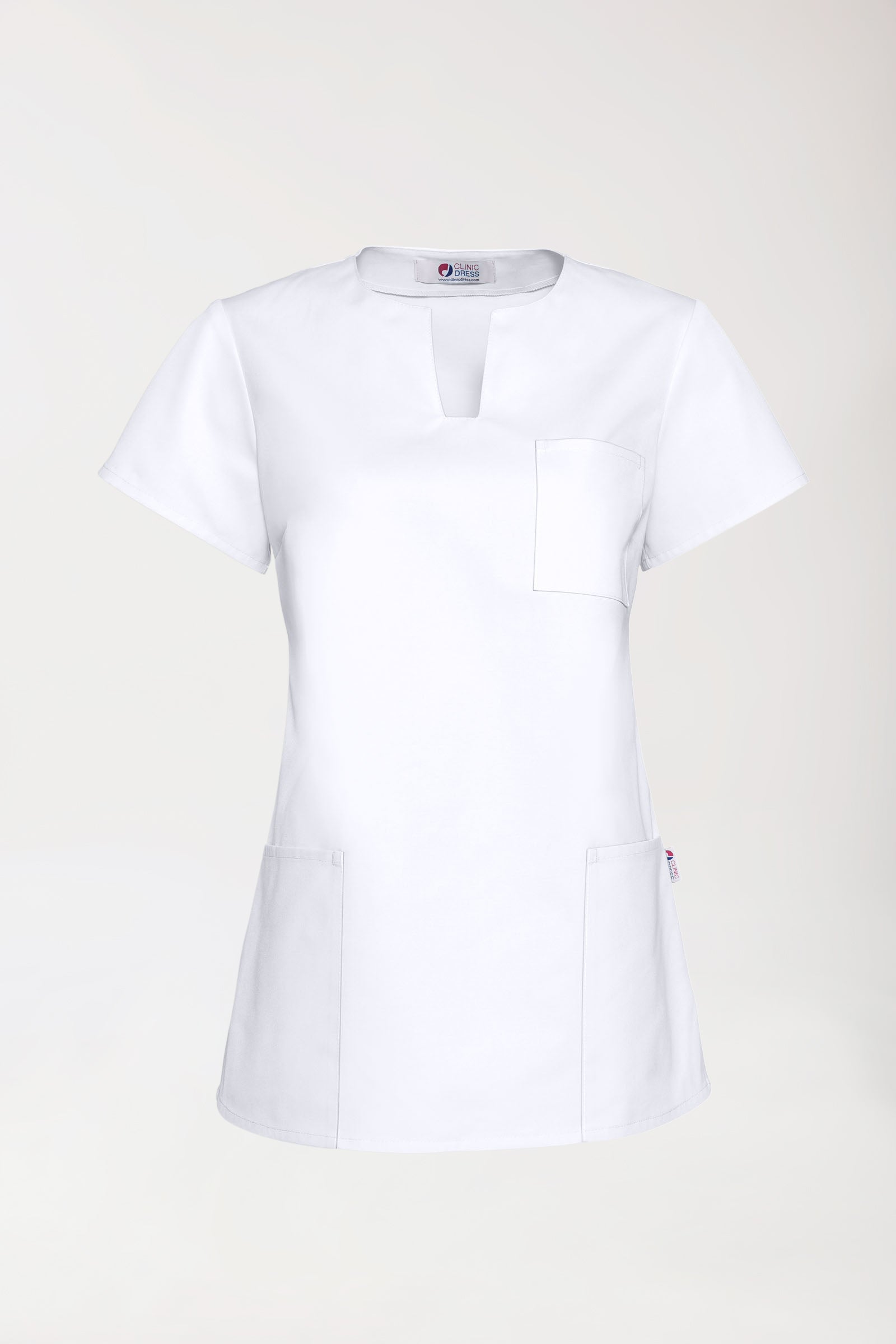 JUST STRONG Schlupfkasack Damen - eckiger Ausschnitt weiß